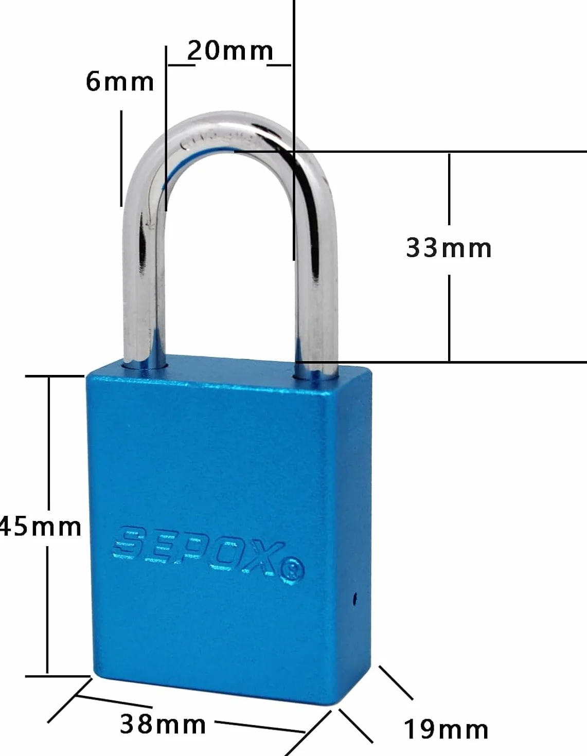 SEPOX Lucchetto resistente alle intemperie in alluminio massiccio con chiave uguale per sicurezza industriale, impermeabile, resistente alla corrosione, per serratura, giardino, armadietti, capannoni