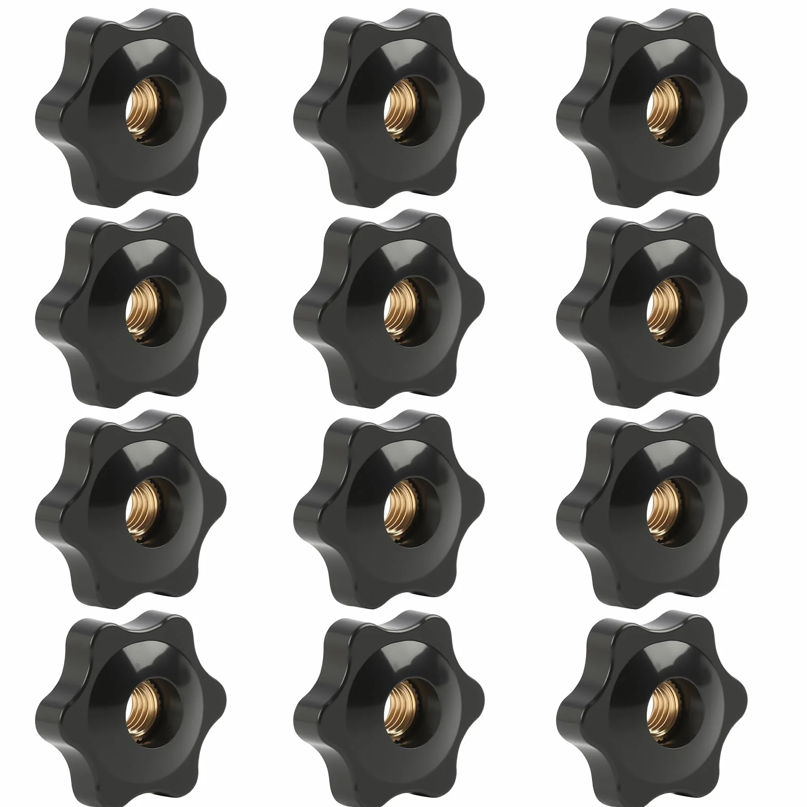 Dado a stella M8 × 32 mm – Bottone a farfalla in plastica e ottone – Fissaggio manuale antiscivolo