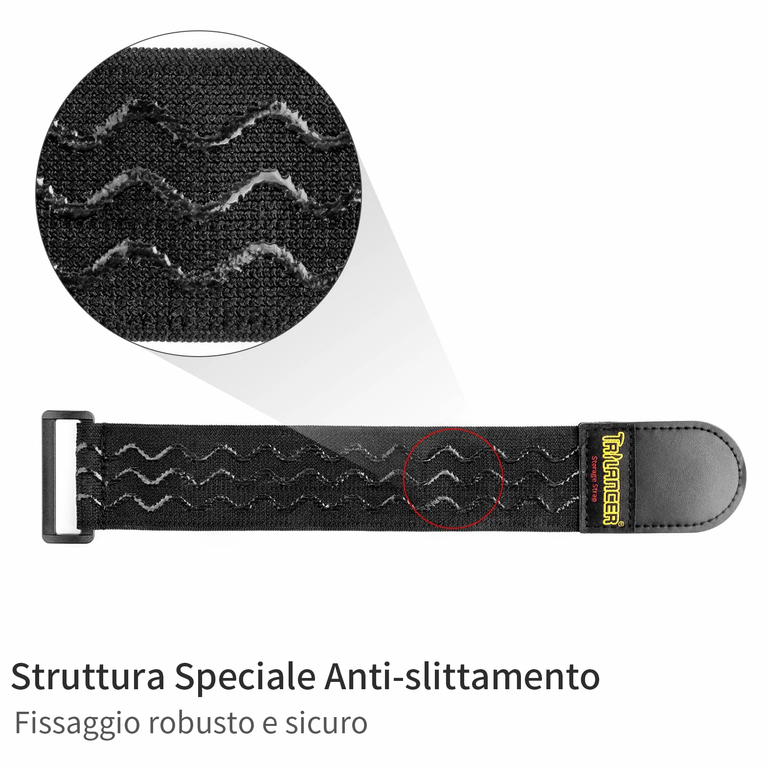 Trilancer Cinghie Elastiche Antiscivolo 30x5cm 8 Pezzi Cinghie a Strappo