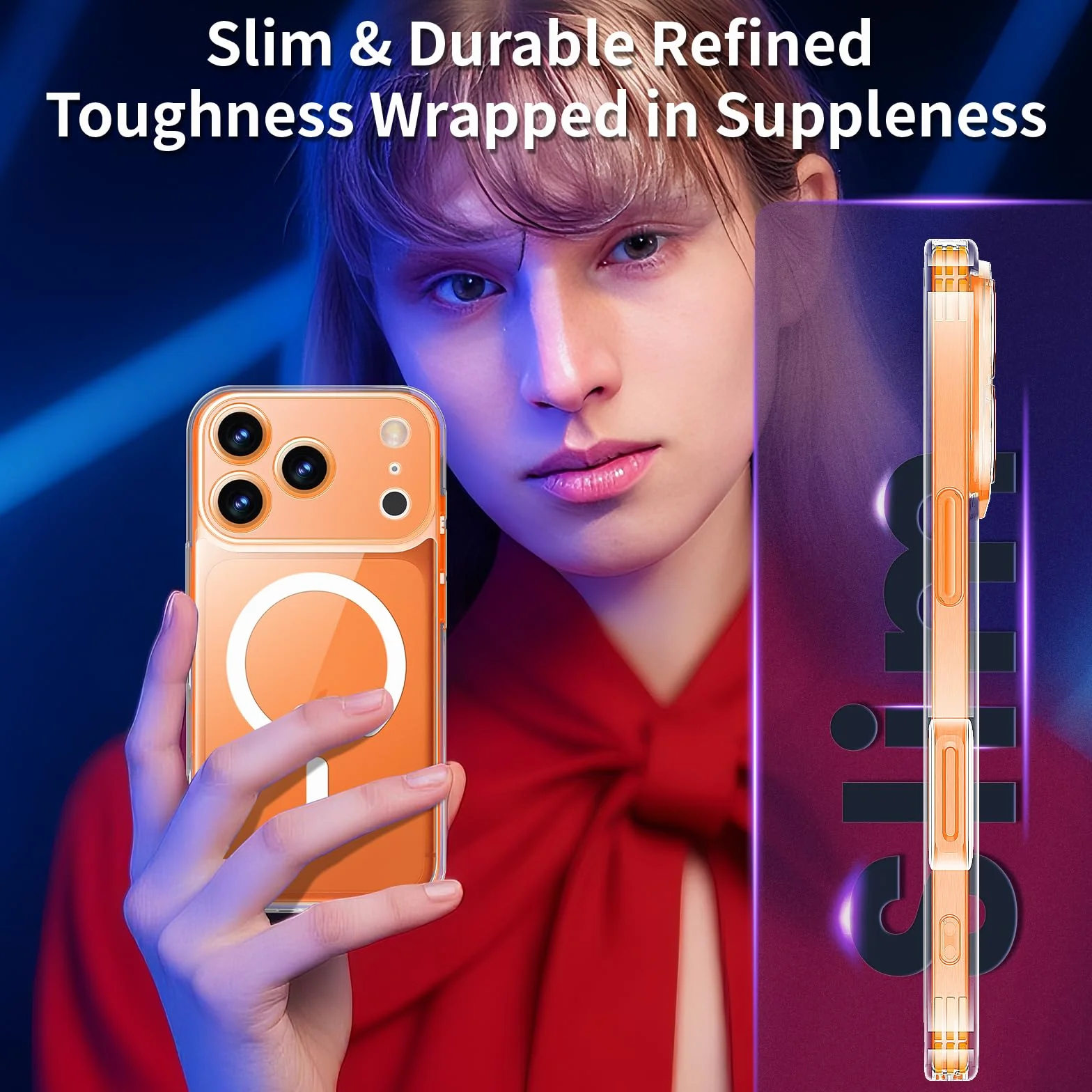 Yohii 3 in 1 Magnetica Cover per iPhone 17 Pro con 2 Pezzi Vetro Temperato [Protezione Fotocamera] Compatibile con Mag-Safe, Custodia Antiurto di Livello Militare, Trasparente