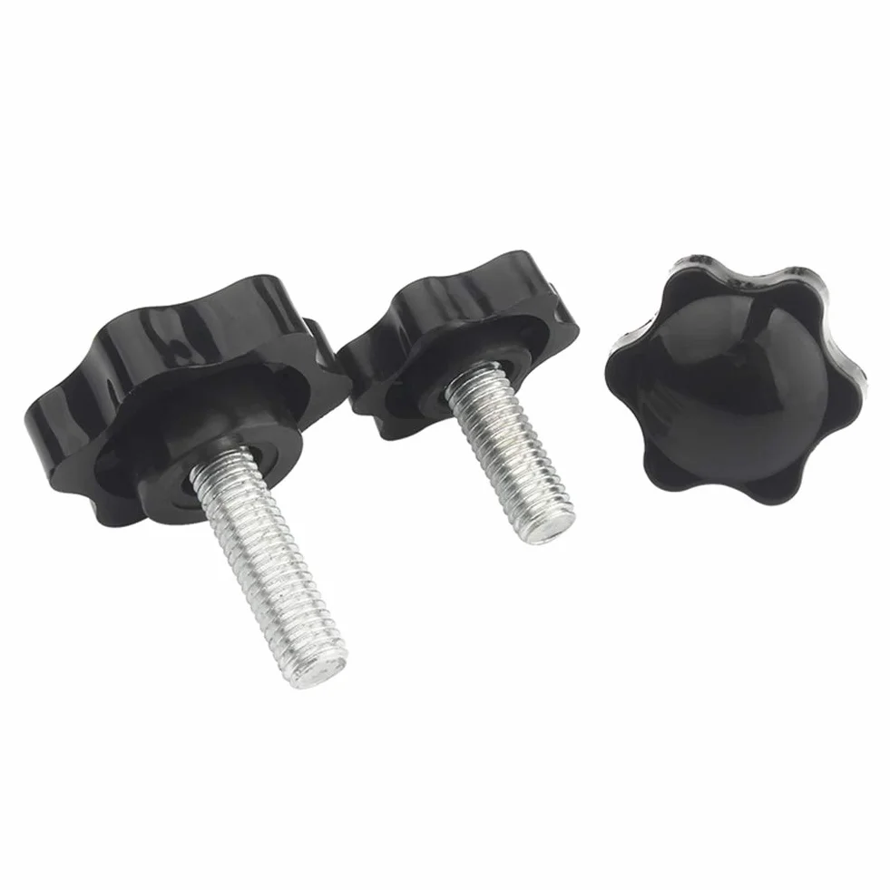 Maniglia Bloccaggio Vite Manopola M10 Filettatura Maschio Plastica Testa a Stella Dadi