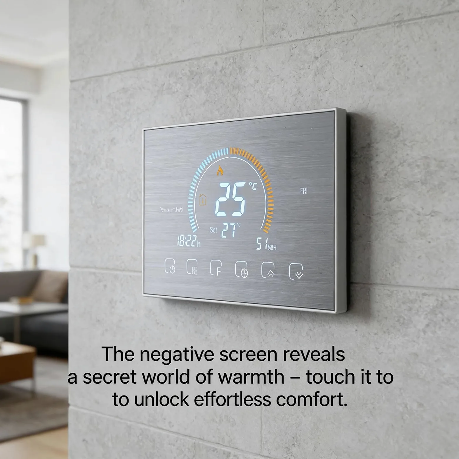 Termostato Acqua WiFi Programmabile, Display Meteo UV Umidità | Montaggio Parete 5A 95-245VAC, compatibile Alexa e Google Home, regolatore programmabile riscaldamento acqua