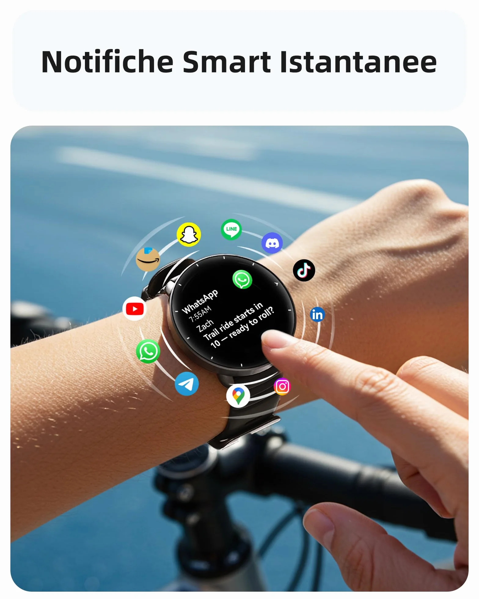 Parsonver Smartwatch GPS Integrato, 5 ATM Impermeabile Orologio da Nuoto per Piscina/Acque Aperte, Orologio Fitness con Display AMOLED, 100+ Sportive, Frequenza Cardiaca,Sonno (Nero, 42 mm)