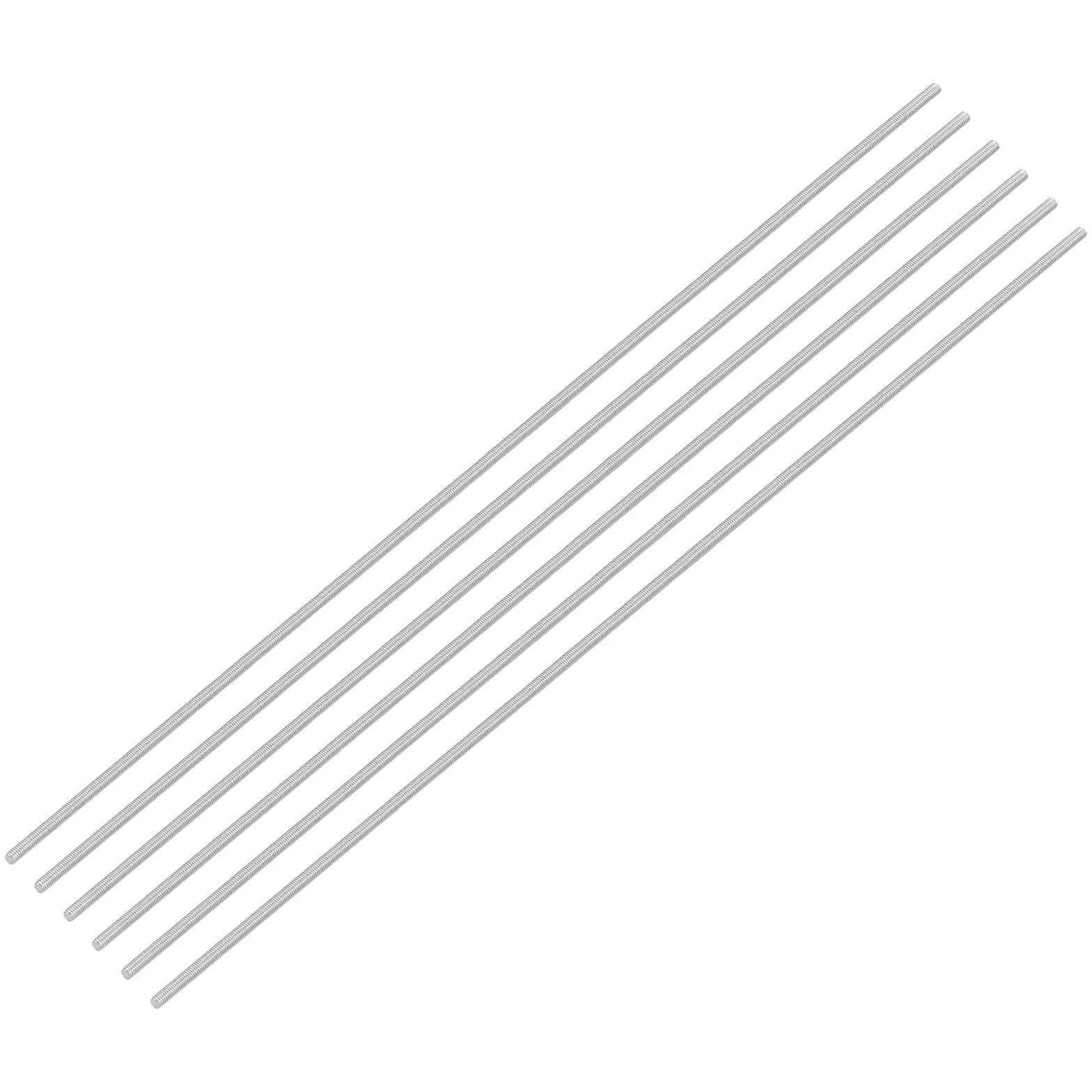 QUARKZMAN 6pz Asta Filettata Intera M3 x 400mm Acciaio Inossidabile 304 Borchie Barra Filettatura Destra M3-0.5 Filo di Pece per Assemblaggio Mobili Macchinari