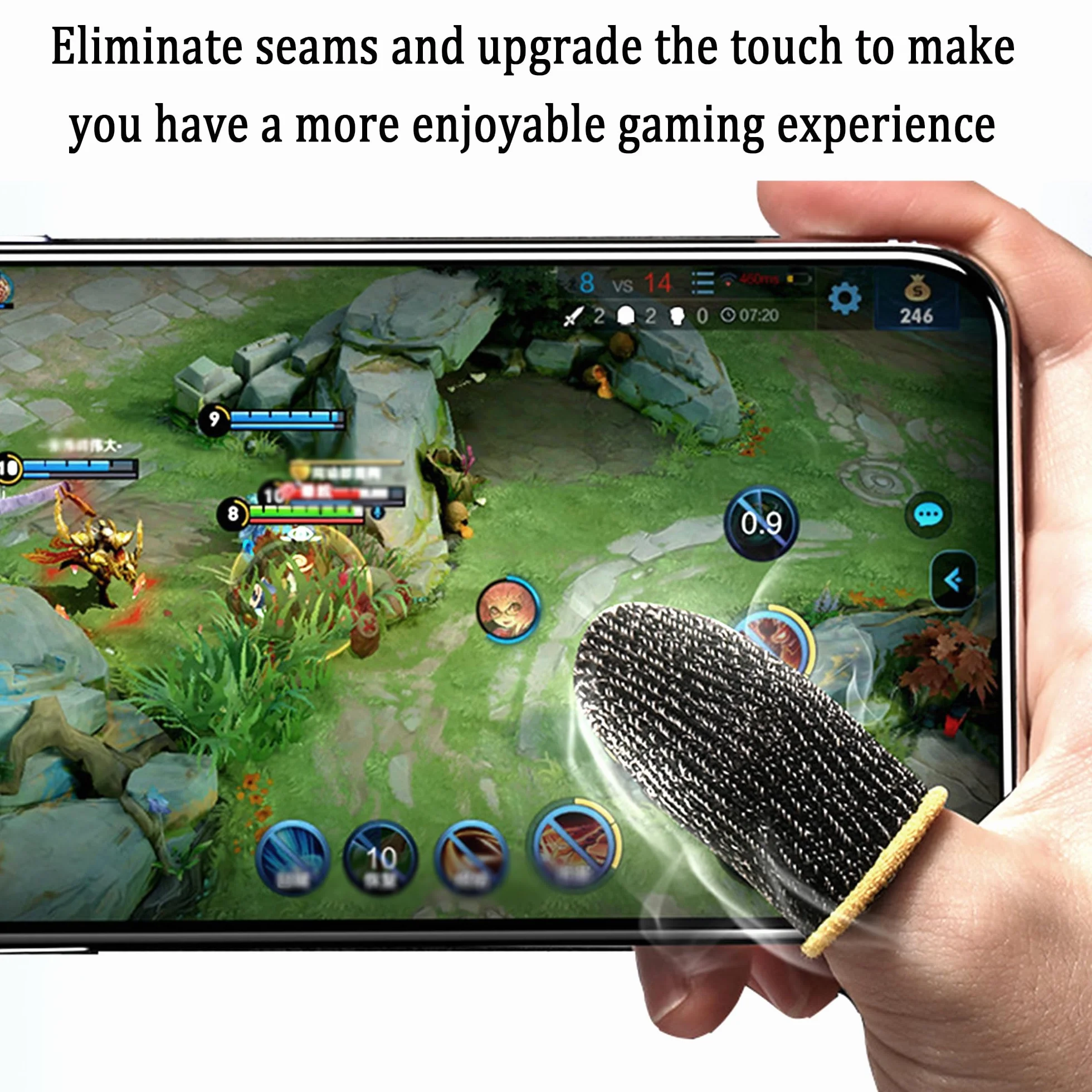 2 + 2 pezzi di controller mobile trigger per telefono cellulare trigger Touch Screen Sleeve Controller per cellulare Trigger 1 paio di scatto + 2 paia di ditali, trigger ergonomico –