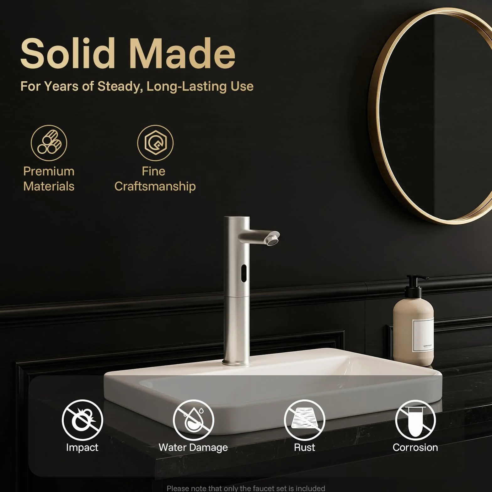 Rubinetto automatico con sensore a infrarossi per lavabo bagno cucina