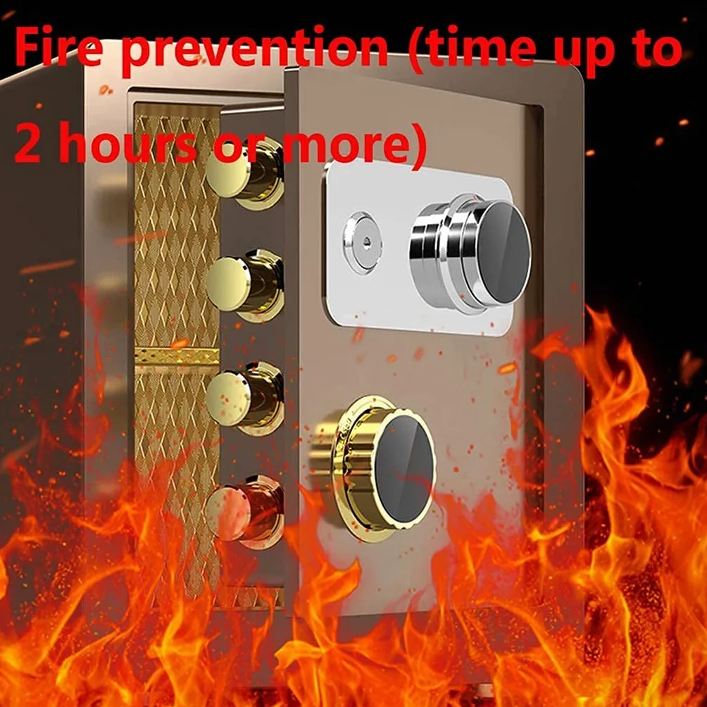 strongbox Cassaforte e ignifugo impermeabile Cassaforte di sicurezza digitale Cassaforte per ufficio in acciaio ignifugo impermeabile e antifurto, armadietto per contanti finanziari per hotel