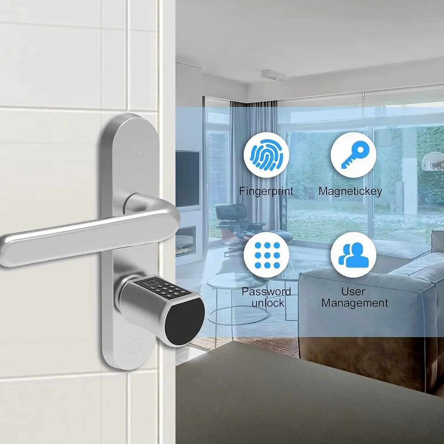 Serratura for impronta digitale di sicurezza elettronica for con codice Controllo APP Smart Life Anti-trapano Anti-Pick(A40 B40)