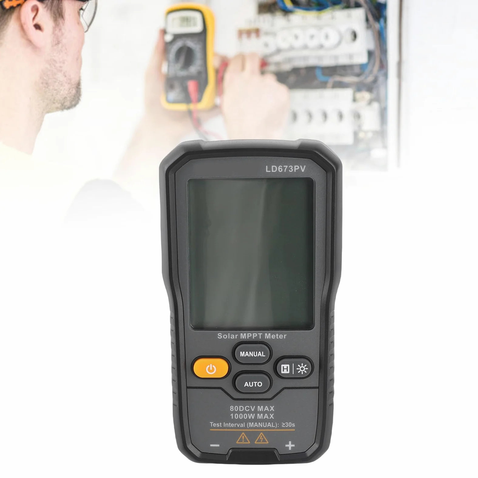 Aramox Tester per Pannelli Solari, Multimetro Fotovoltaico MPPT da 1000 W con Display Retroilluminato, Perfetto per la Manutenzione e la Ricerca Campo