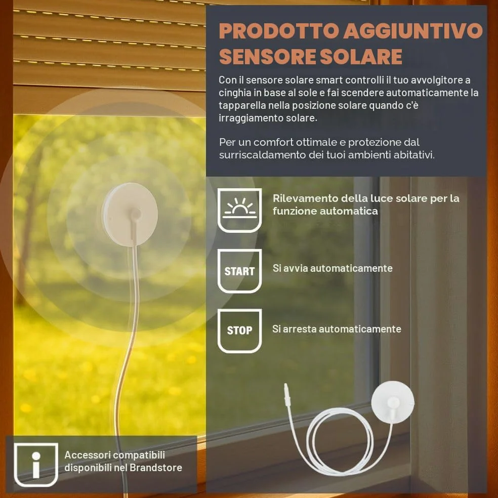 Home Pilot - Avvolgitore per tapparella RolloTron a parete Premium. Montaggio rapido | Programmazione | Funzionamento autonomo - 10162330