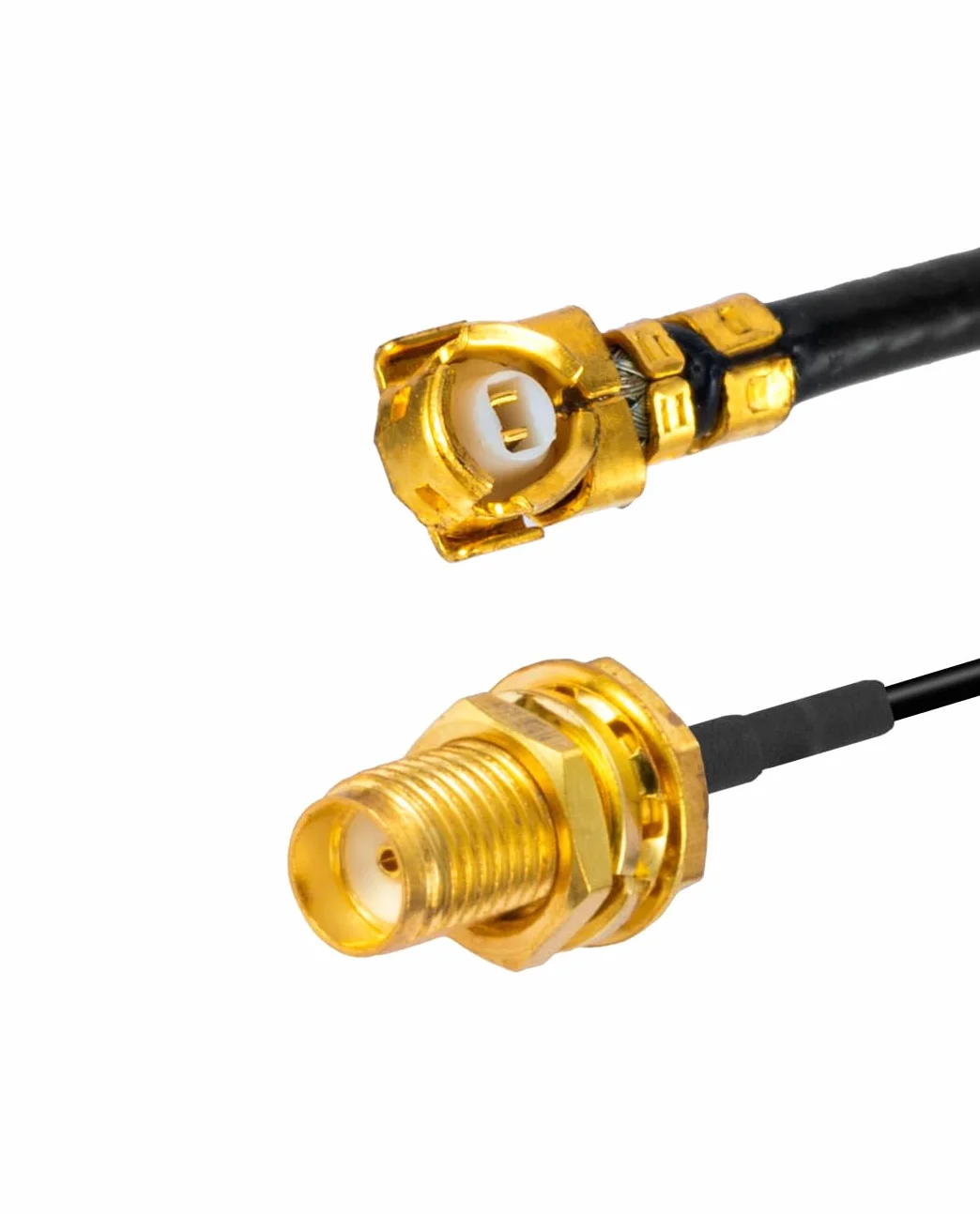Vecys 2PCS U.F.L1 a SMA Femmina Cavo Coassiale a Bassa Perdita Cavo mini Coassiale 2 "/5CM U.F.L1 da 1.37 mm a Codino per Router Wireless Mini PCIE Schede di rete PCI Wi-Fi WAN Repeater