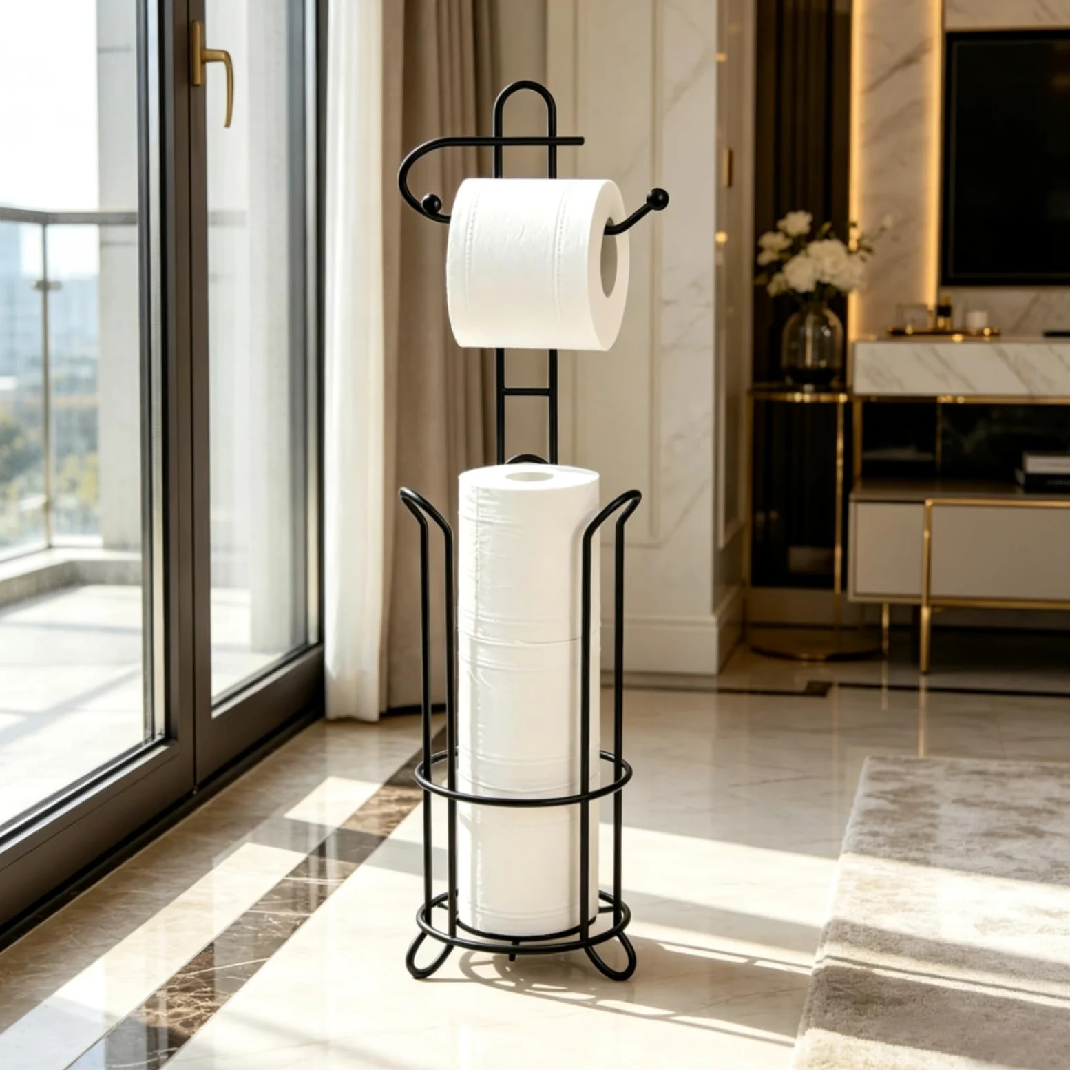 Portarotolo con Riserva Stabile | Funzionale, Accessorio, per Bagno
