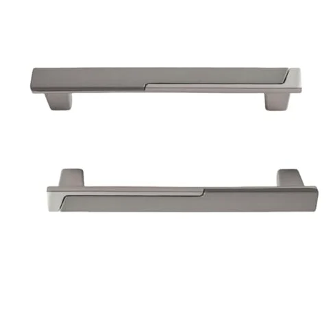 Confezione da 2 maniglie moderne in lega di zinco, eleganti maniglie per cassetti per cucina, bagno, armadio, cassettiera, hardware (nero, foro singolo)