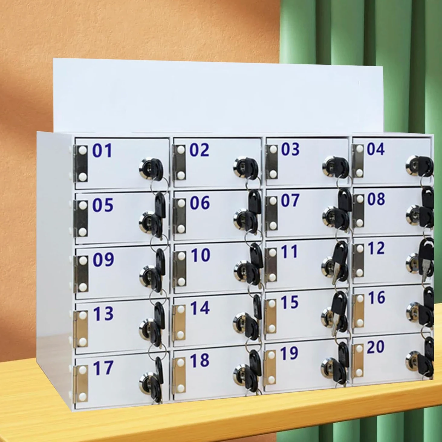 20Slo Acrilico Cellulare Locker Sicuro Telefono Sorage Cabine con Serratura Ideale per Scuole Uffici e EvensMobile Dispositivo Cassetta di Sicurezza