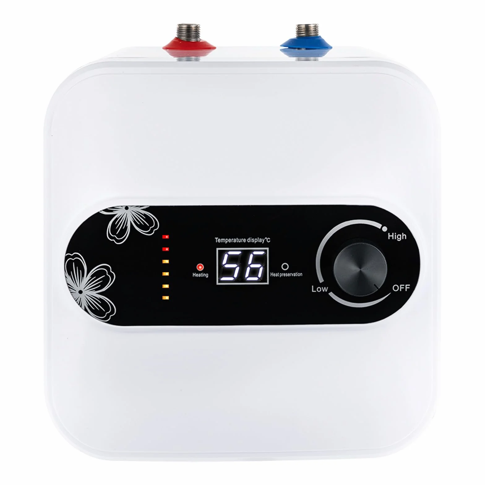 Scaldabagno elettrico da 1500 W, con spia di controllo, mini scaldabagno istantaneo da cucina, temperatura regolabile, per cucina, balcone, bagno