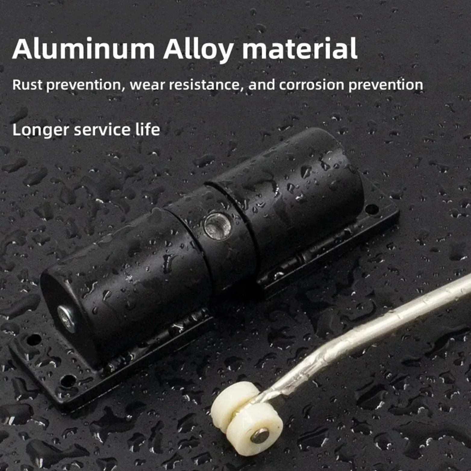 Chiudiporta automatico regolabile da 2 pezzi a molla di sicurezza resistente montato in superficie for chiudiporta nero esterno interno Per Porte(White)