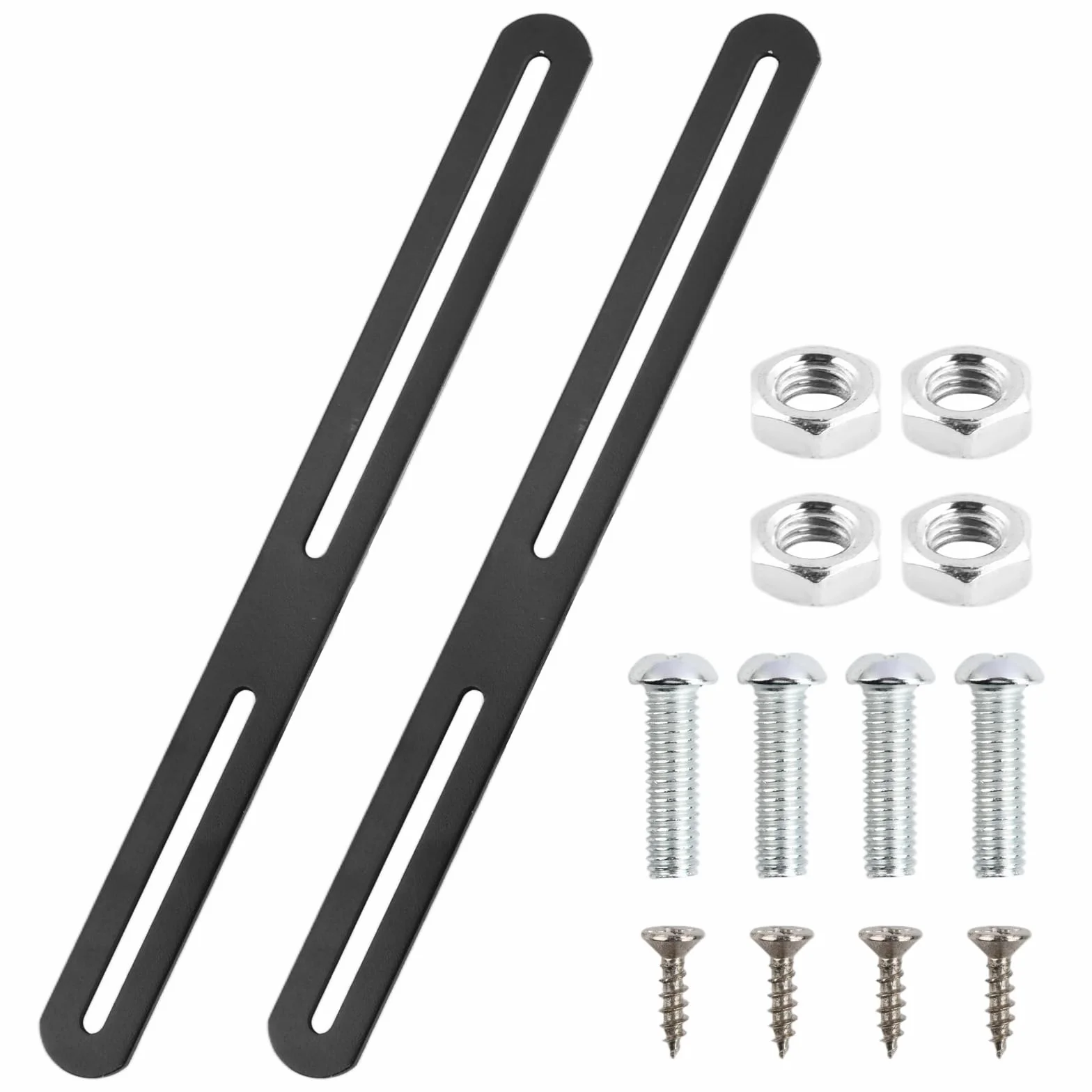 Zestaw Mocowania Skrzynki Pocztowej 275x24mm Stal Nierdzewna Czarny