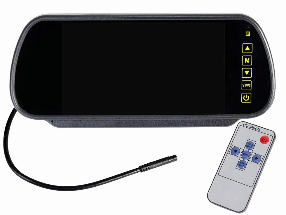 Vetrineinrete® Monitor 7" specchietto retrovisore per auto camper comandi touch schermo LCD M12