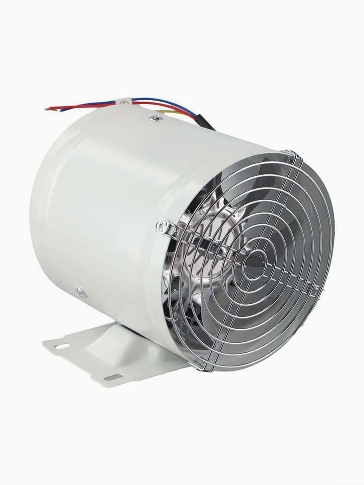 Ventola di aspirazione da 150 mm, 600 m³/h, condotto ad alto flusso d'aria | Volume d'aria di 600 m³/h, 7 lame metalliche, bassa resistenza, flusso d'aria stabile, rimozione efficiente del fumo