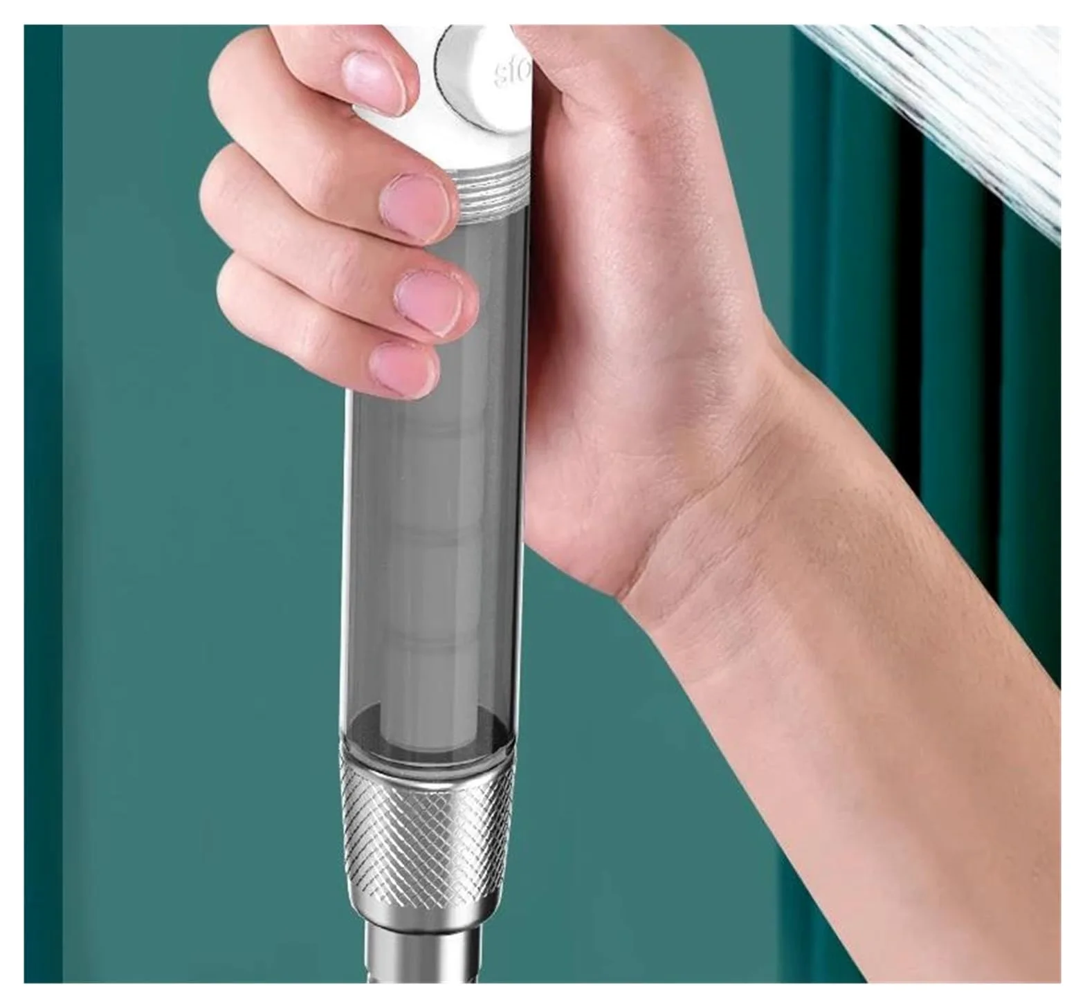 Soffione doccia filtrato con 10 modalità di spruzzo, soffione doccia portatile ad alta pressione, risparmio idrico, resistenza alle cadute, ugello per doccia da bagno(Black Shower head)