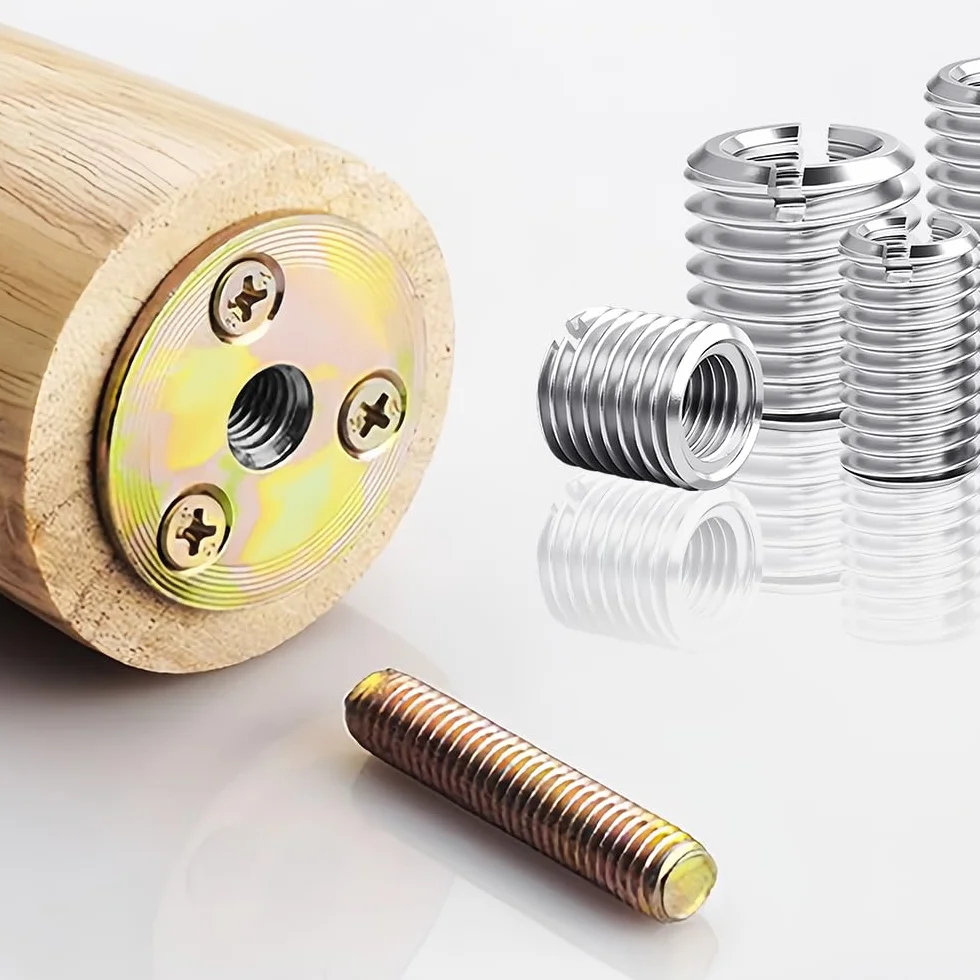 Inserto filettato M8 su M5 x 10mm, 24 pezzi adattatore filettato m8 m5, manicotto filettato in acciaio inossidabile, adattatore per collegamenti a vite, manicotto di riduzione da m8 a m5