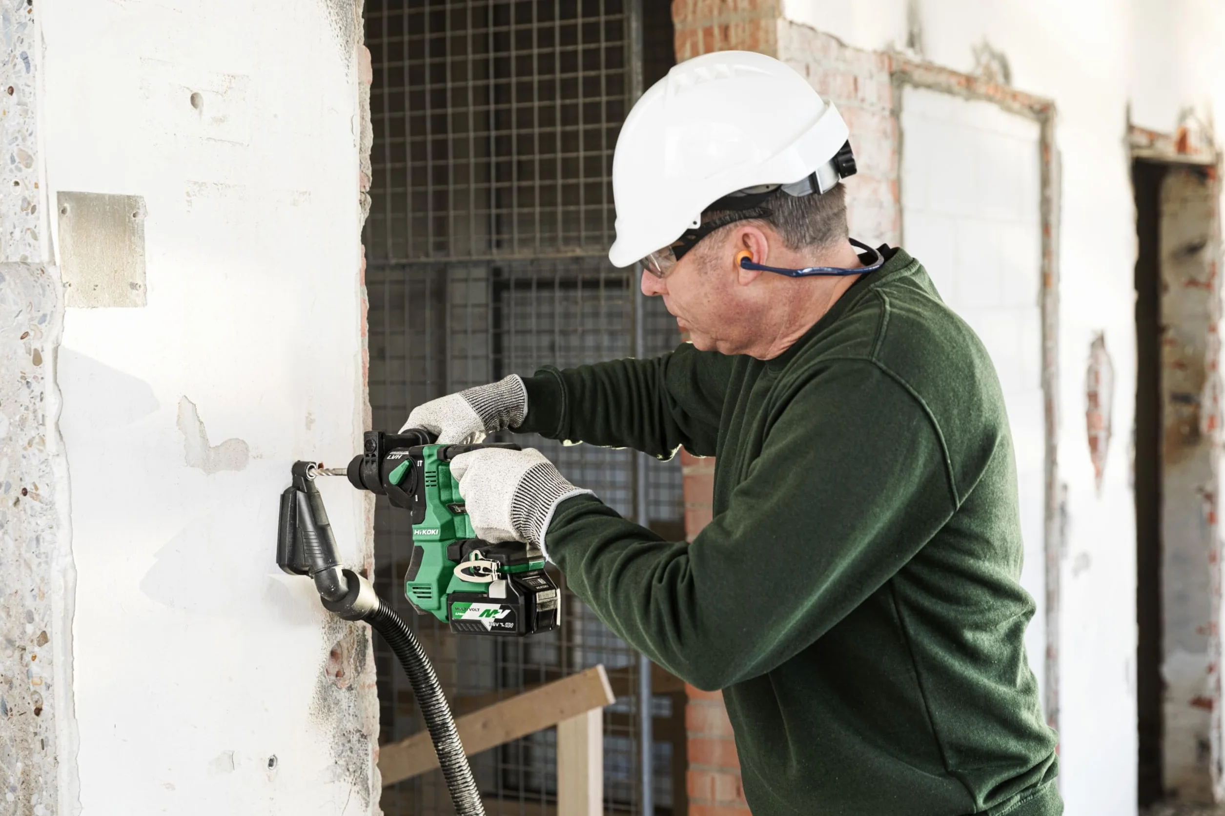 HiKOKI Martello Perforatore a Batteria 18V 1,3 Joule SDS-Plus Motore Brushless