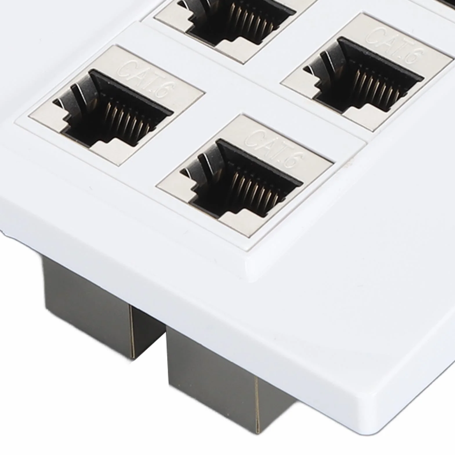 Presa per Piastra a Muro Ethernet Cat6, Piastra Jack per Accoppiatore a Muro Keystone a 6 Porte RJ45 da Femmina a Femmina