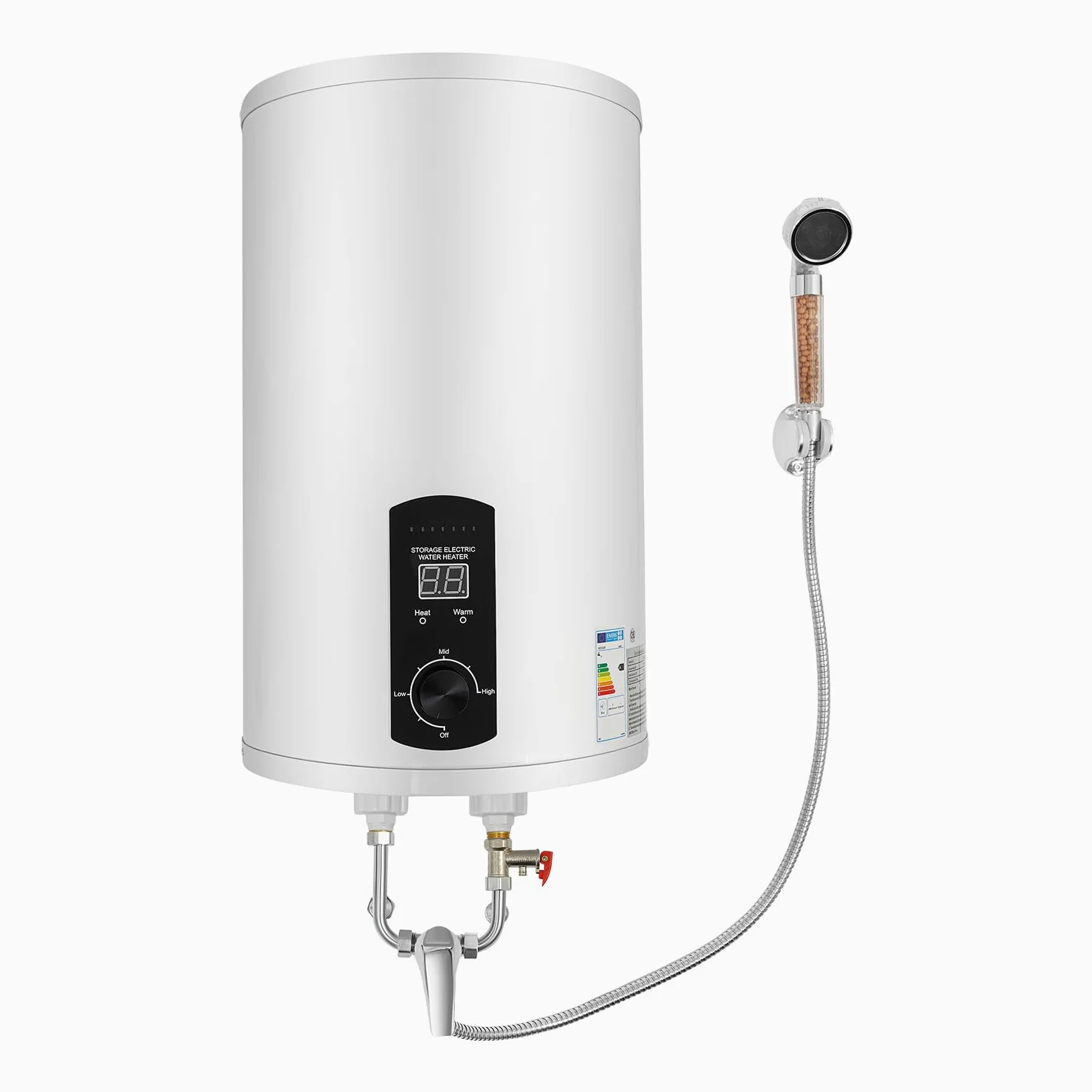Scaldabagno elettrico da 30 l, 2000 W, 25-75 °C, capacità di riscaldamento, scaldabagno, contenitore interno smaltato