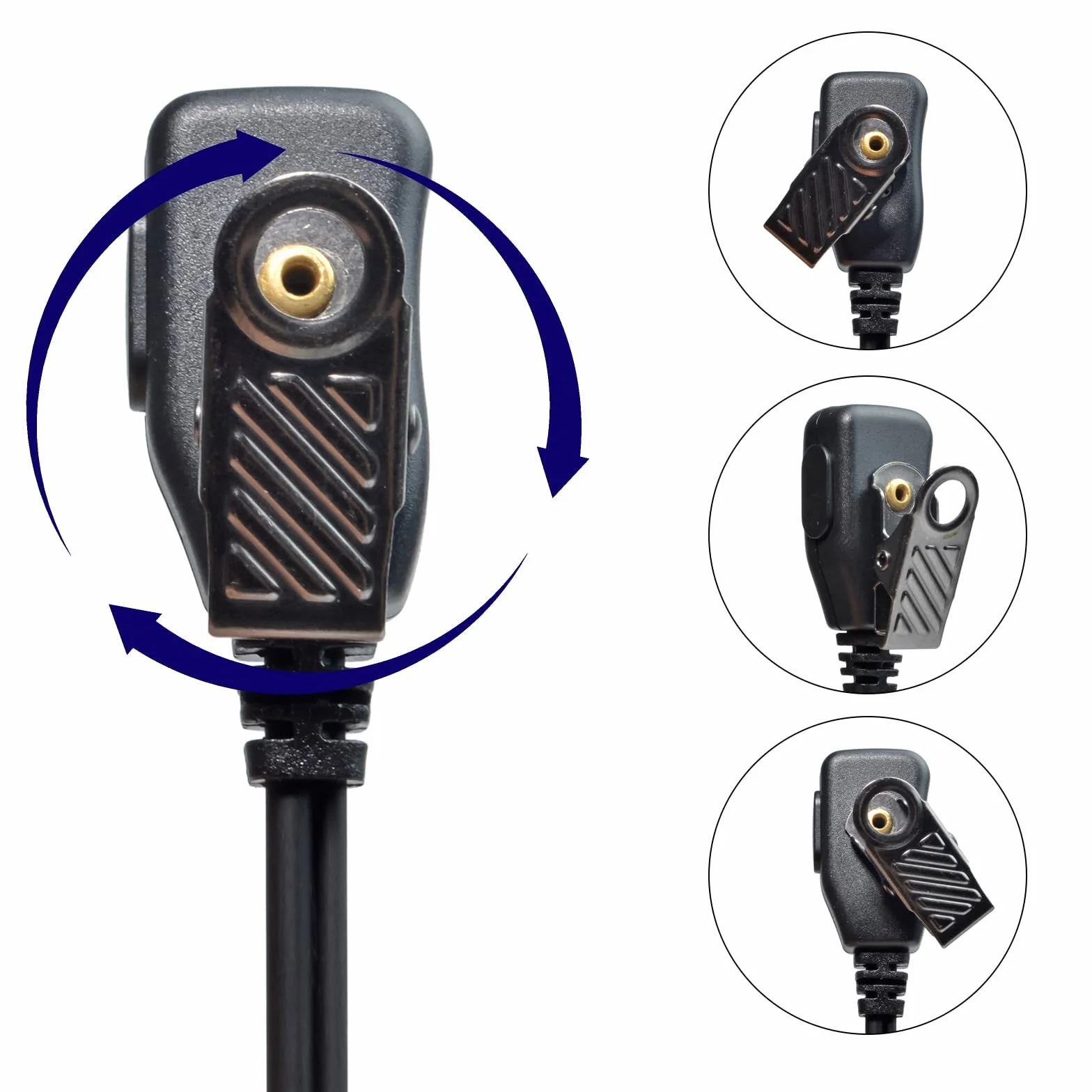 UAYESOK | Cuffie PTT a forma di G | 2 poli per radio | Compatibile con Midland walkie talkie serie Midland G7 Pro G8 G9 Pro M24 M24 Plus M48 M99 G6 XT G7 XTR (2 pezzo)