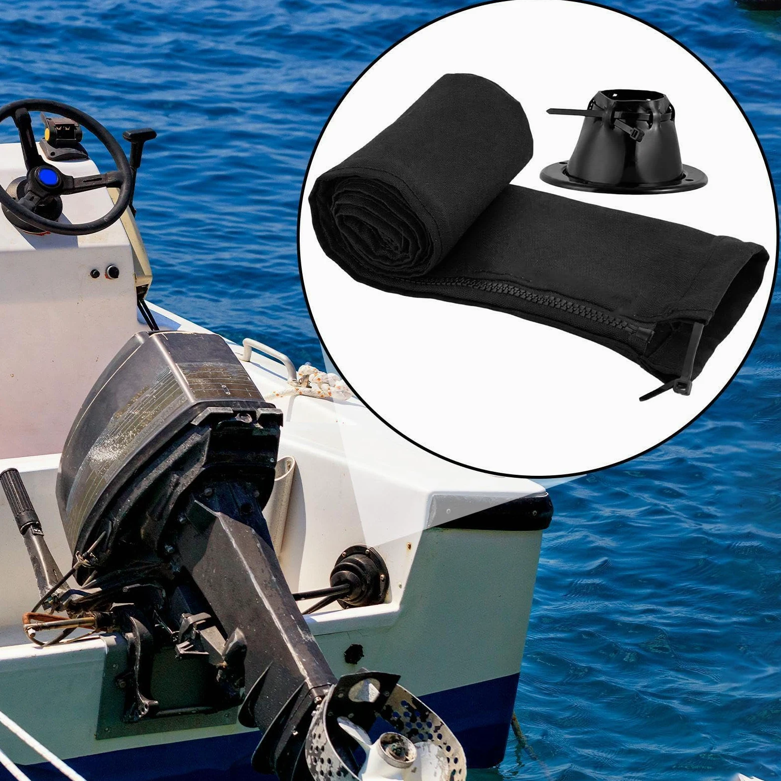 Giacca impermeabile per cavi marini, sistema di protezione del cavo del motore fuoribordo, guaina protettiva flessibile, per barca, pontone, kayak, meccanici marini, tecnici esterni