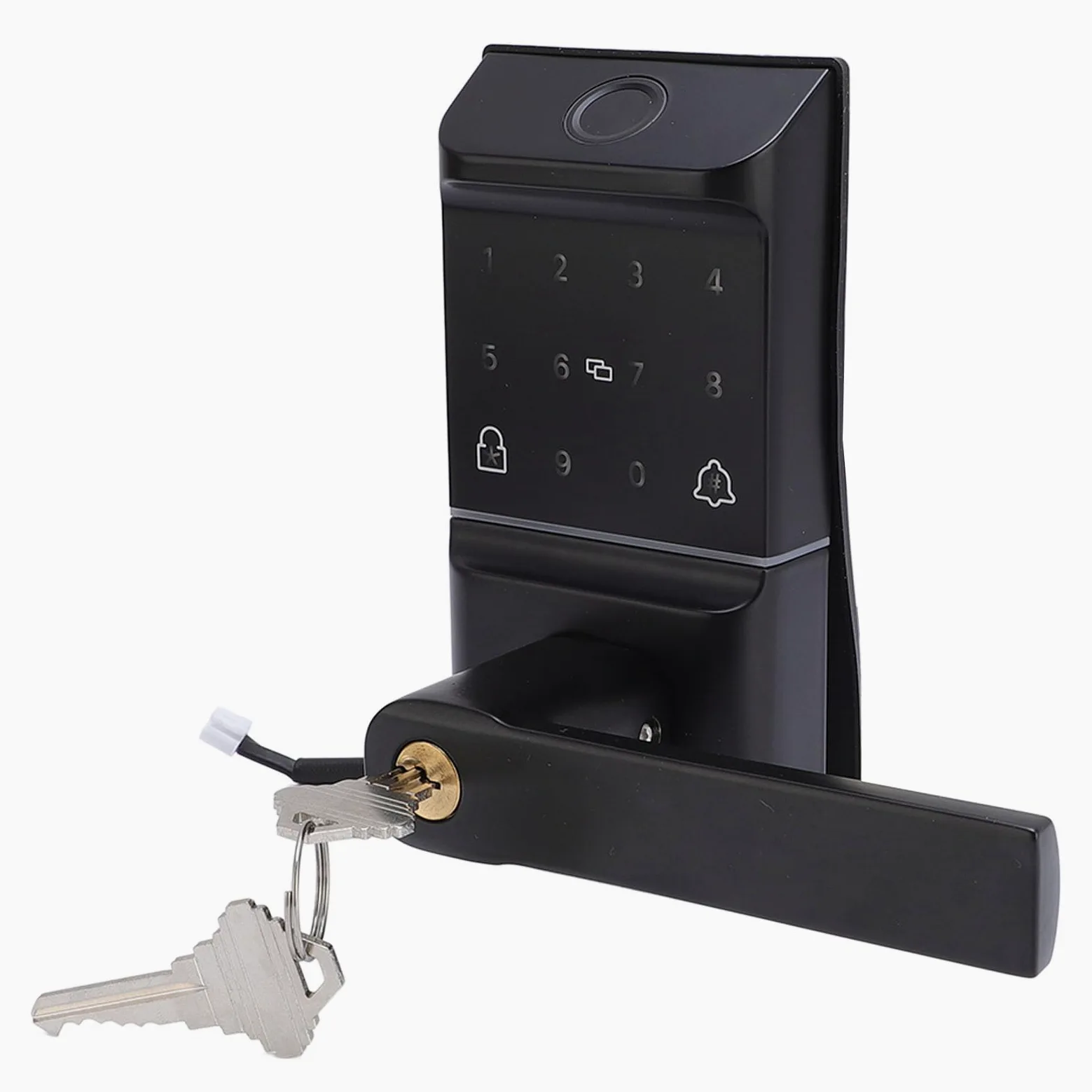 Serratura per Porta con Impronta Digitale, Ingresso Senza Chiave Intelligente WiFi 5 in 1 con Tastiera Touchscreen, Metodi di Sblocco Multipli per Appartamento
