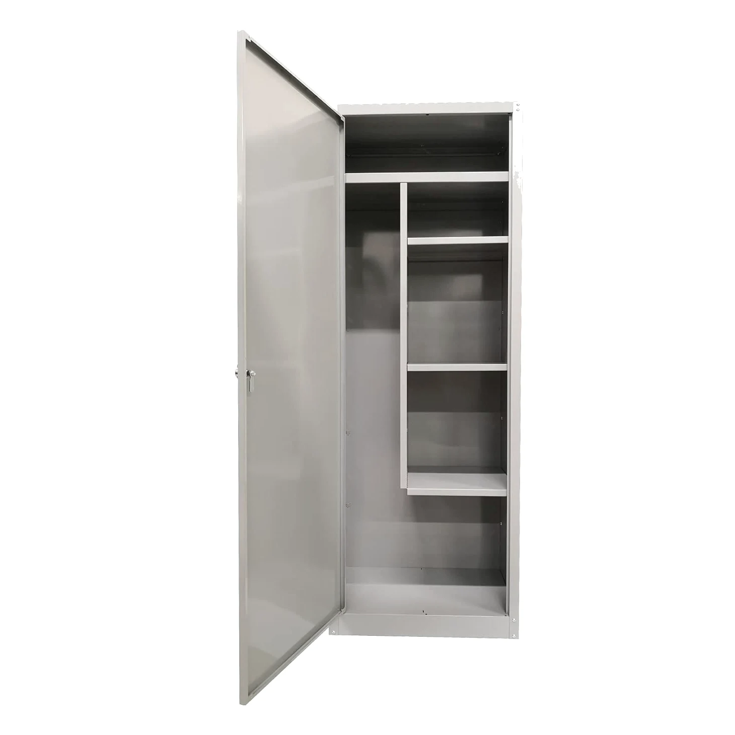 GRIMA Armadietto metallico singolo - 1 anta, 60x40x167 cm, porta scope, detersivi, spogliatoio, mobili multiuso