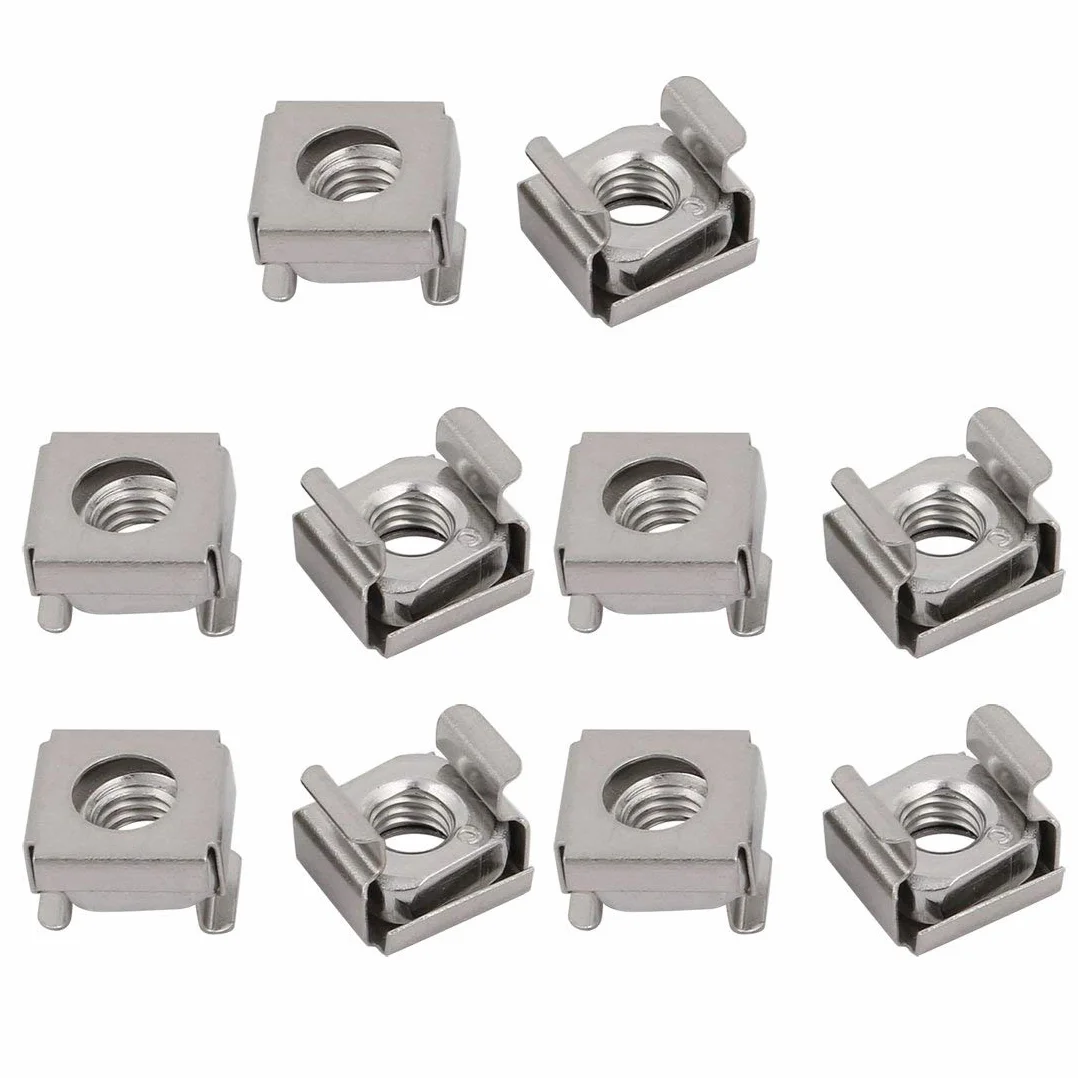 Dado di Gabbia M6 304 in Acciaio Inossidabile Argento per Scaffali