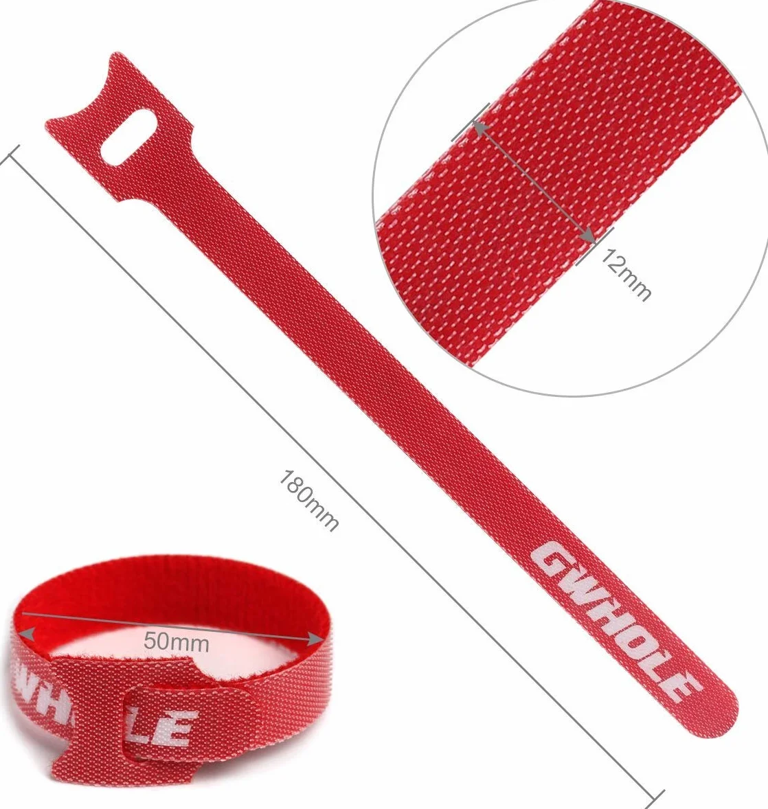 Set di 60 fascette stringicavi regolabili riutilizzabili 1,2 x 18 cm