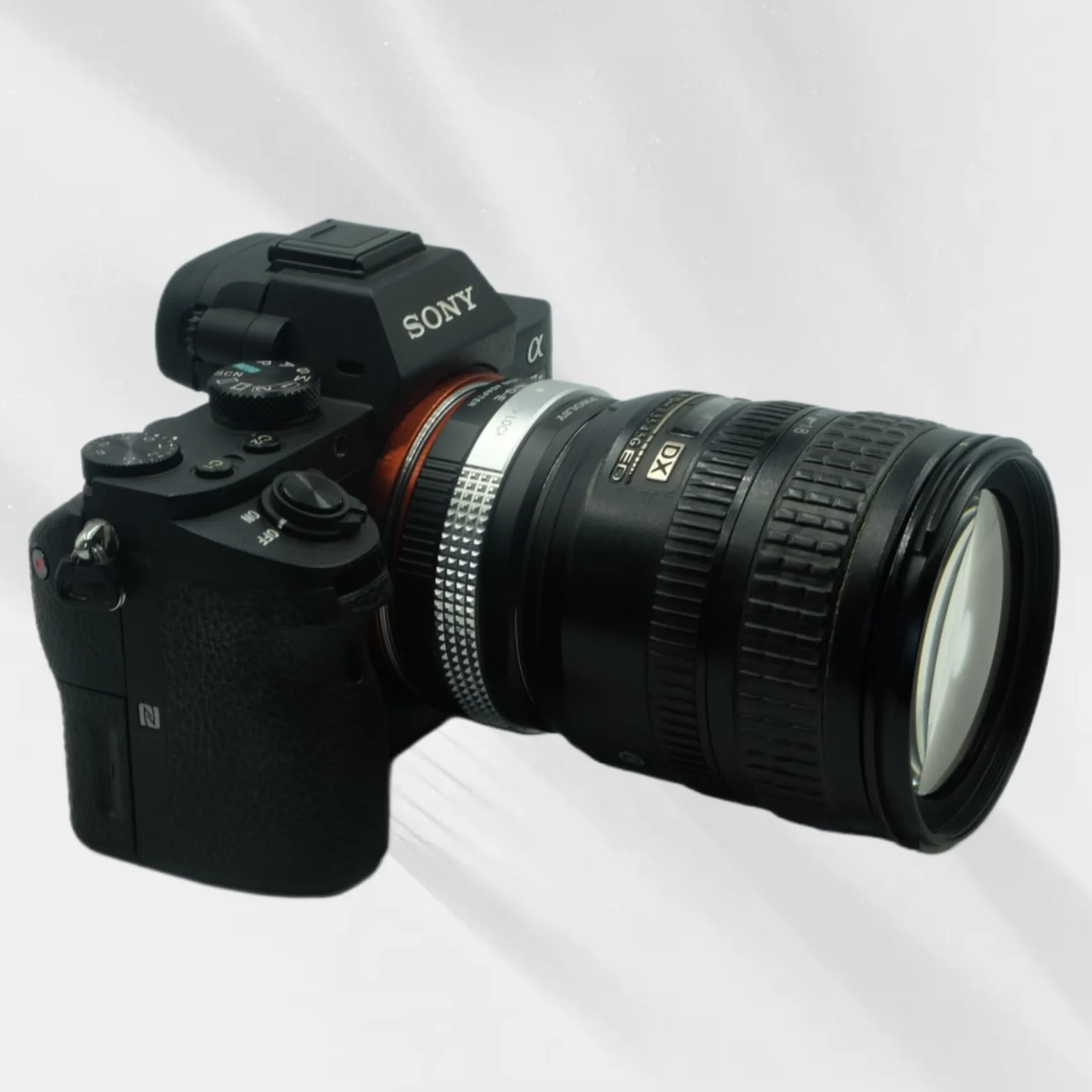 Adattatore con Ghiera Diaframma per Obiettivi Nikkor F (G) sulla Fotocamera per Sony E, a1 a9, a7S III/II, a7S, a7R II/III/IV/V, a7R, a7C, a7 II/III/IV, a7, a6000 a5000 a3500, NEX Serie, QX1, ZV-E10