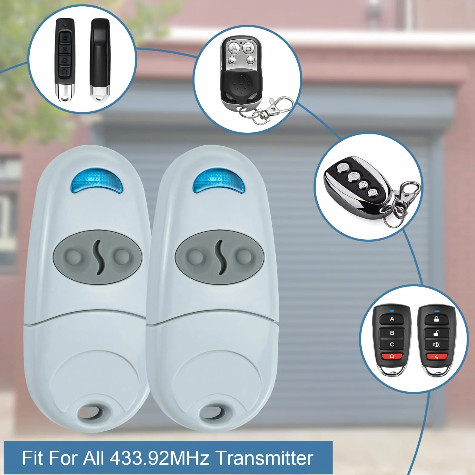 Telecomando Cancello Universale 433,92MHz Compatibile CAME Top432NA/432EE/432EV/432A/432M/432S/T432 Trasmettitore Portachiavi