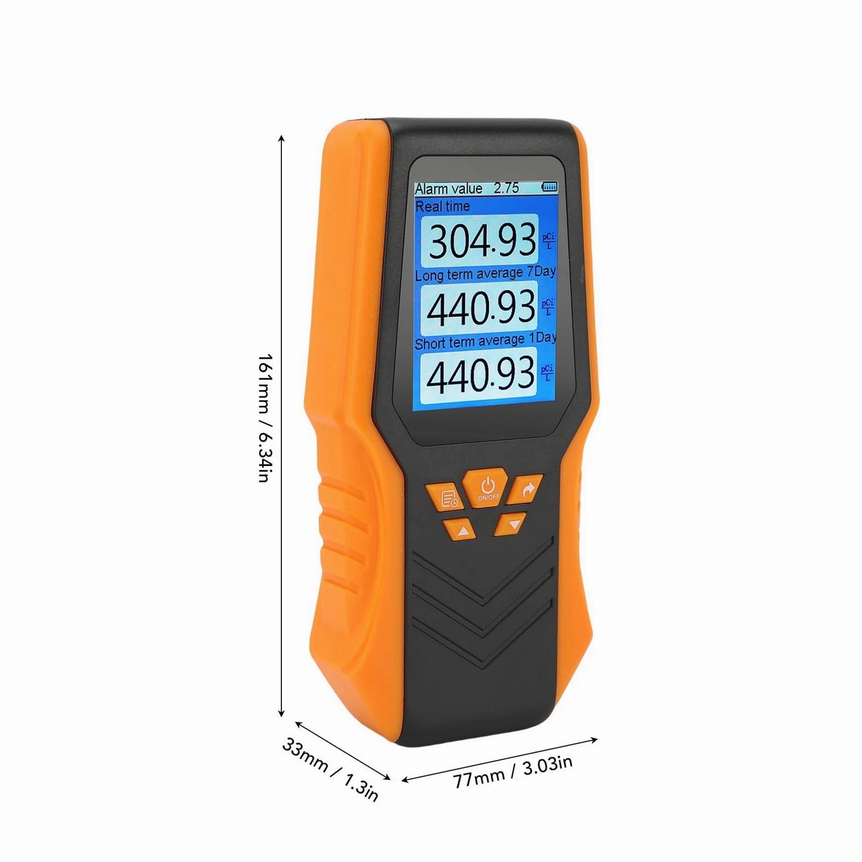 Monitor della qualità dell'aria, Rilevatore di radon con display LCD, rilevatore di radon for test 'aria for casa e scuola