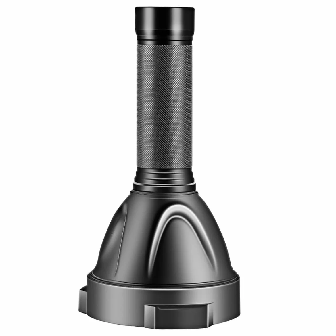 SHINEOFI Torcia Elettrica LED in Lega di Alluminio, Forte Luce | 5000mah, Nero, Resistente a Urti e Pressione, per Campeggio e Pesca, Funzione Lampeggiante