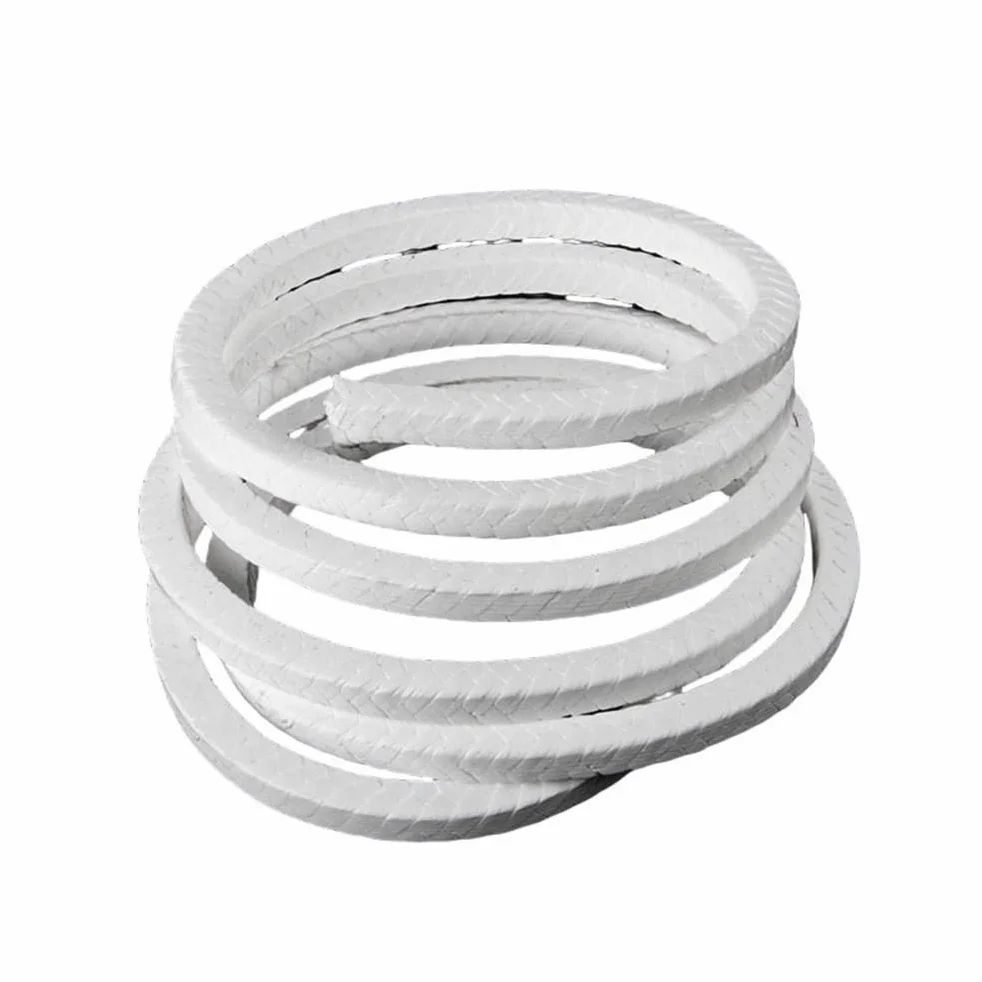 Corda in fibra di vetro per stufe, Guarnizione di compressione intrecciata in PTFE bianco, larghezza da 4 x mm a 20, lunghezza 1 M/2 M | 2MX20MMX20MM