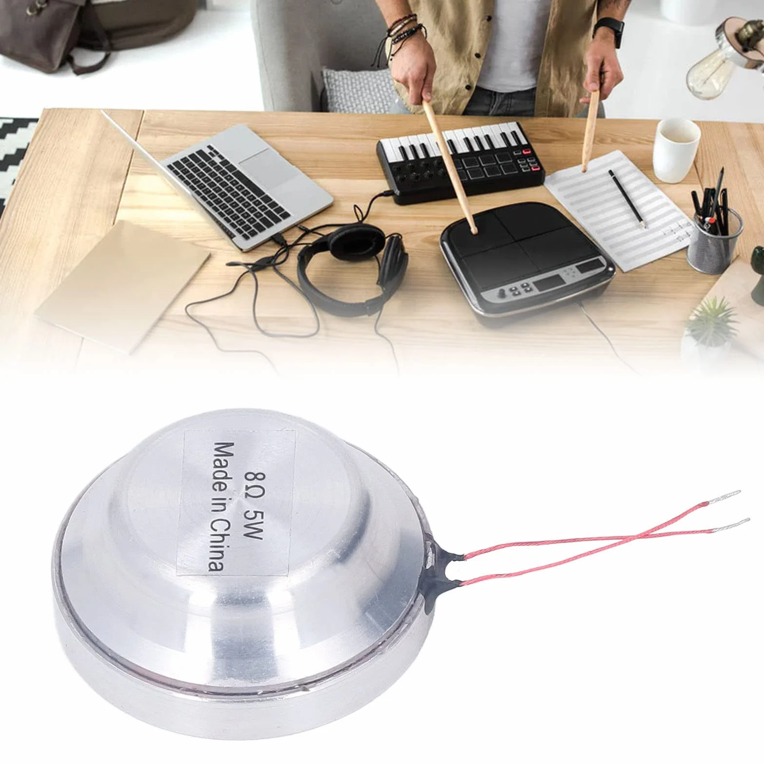 Altoparlante a risonanza da 35 mm, altoparlante a conduzione, altoparlante a risonanza di tutte le frequenze per la riproduzione del suono su computer e altri dispositivi (8Ω 5W)