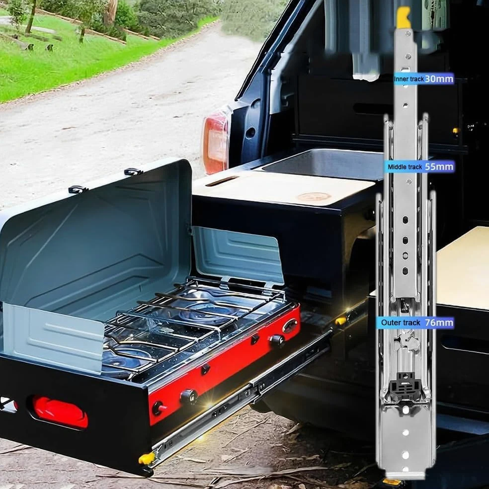 Heavy Duty Cassetti Runners, Guide for cassetti ad estrazione totale con serratura da 12 pollici a 60(1400mm(56in))