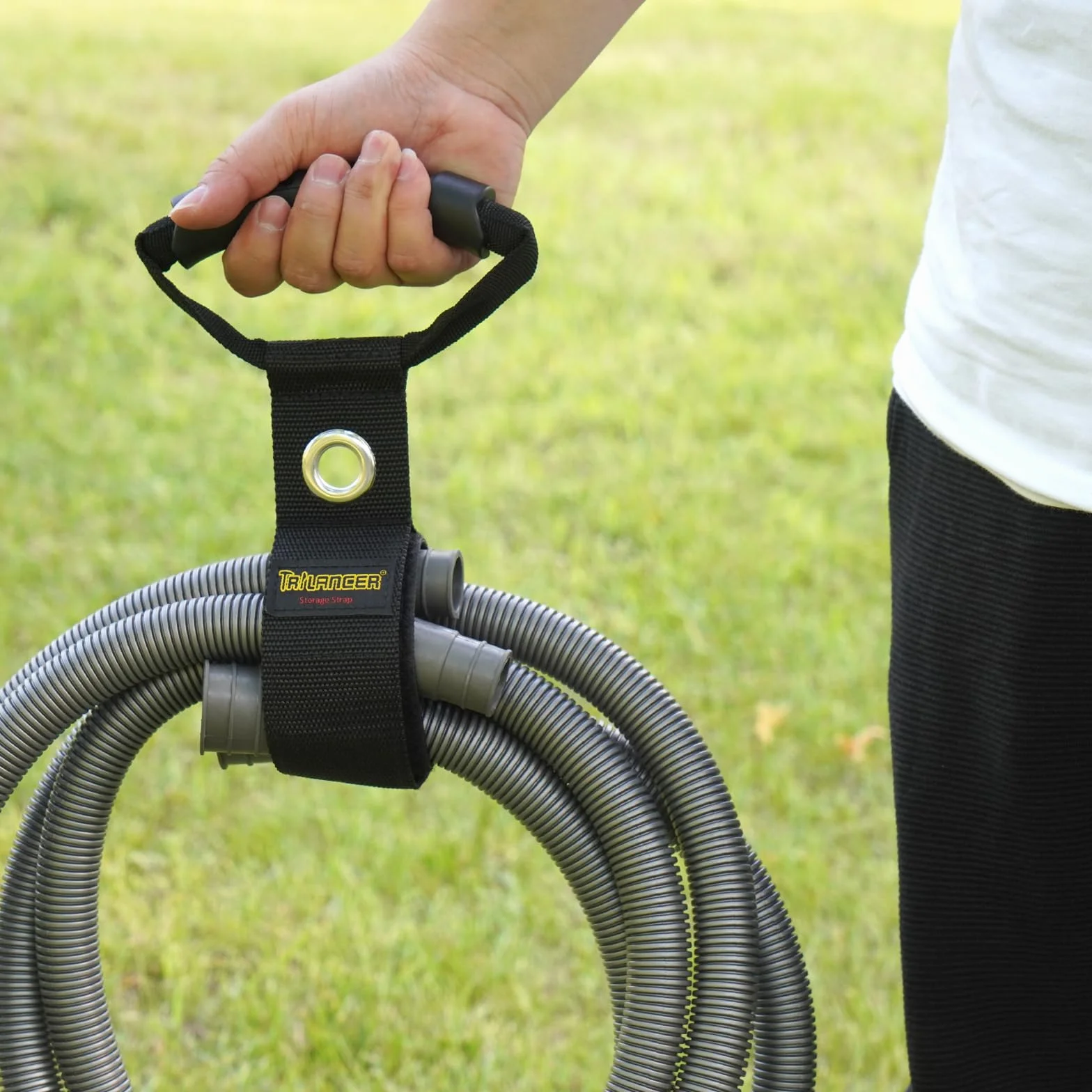 Organizer per Cavi e Tubi 55 cm con Maniglia per Trasporto e Stoccaggio, Appenditubi da Giardino