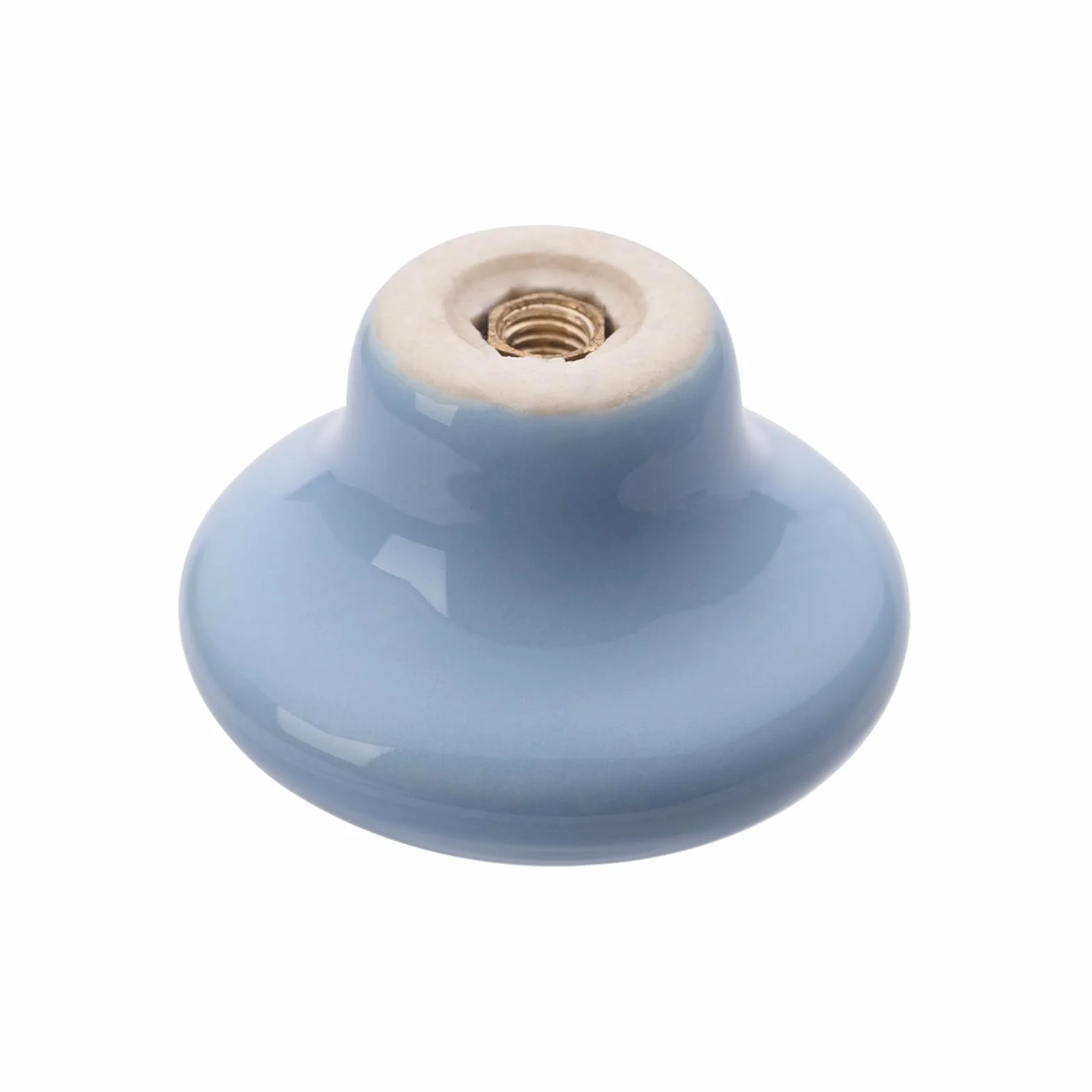 NAKUPENDA 6Pcs Ceramica Manopole per Mobili Pomelli Cassetti Rotonde Azzurro