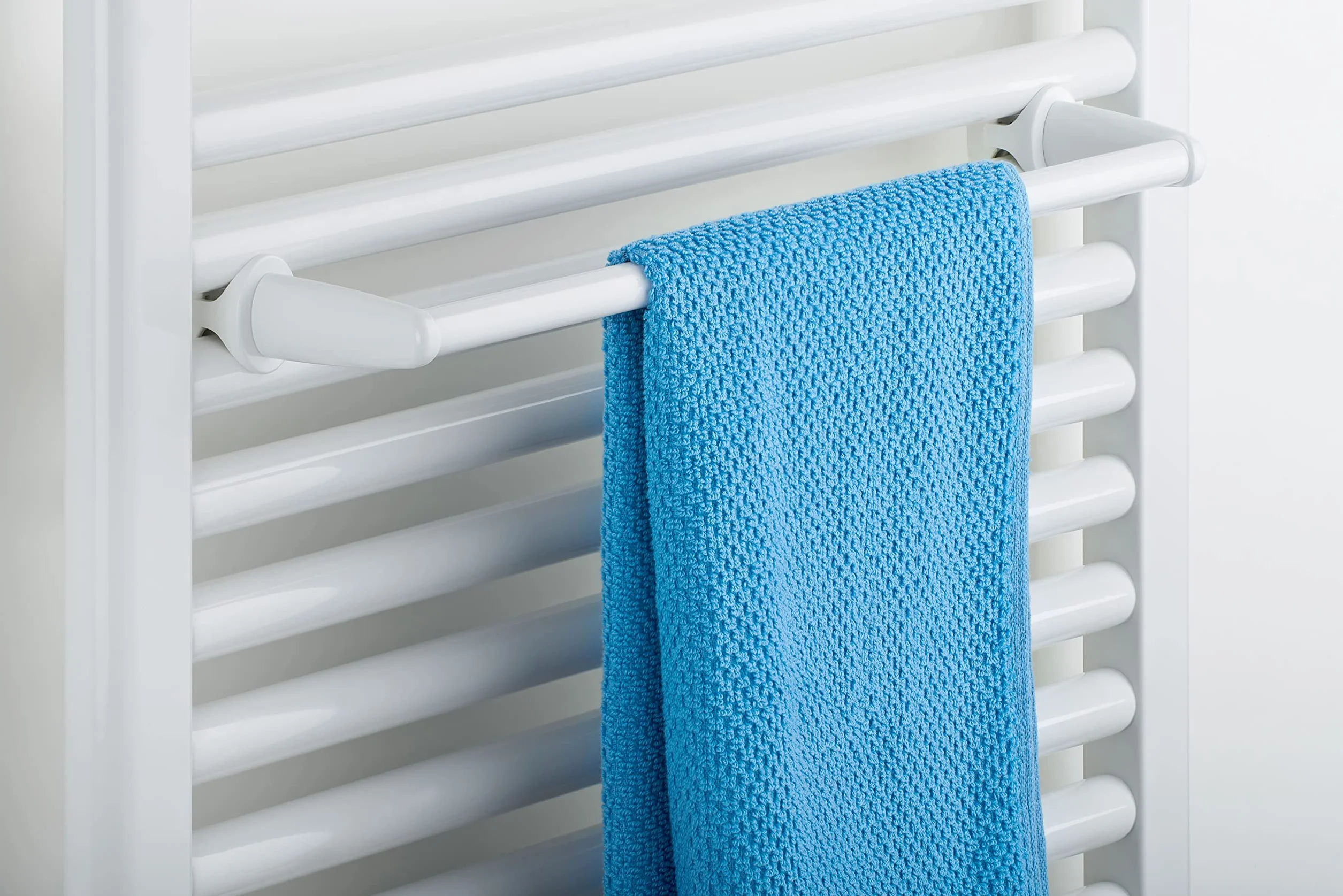 Porta Asciugamani Bagno per Termosifone Scaldasalviette Autoavvitante Senza Fori Bianco