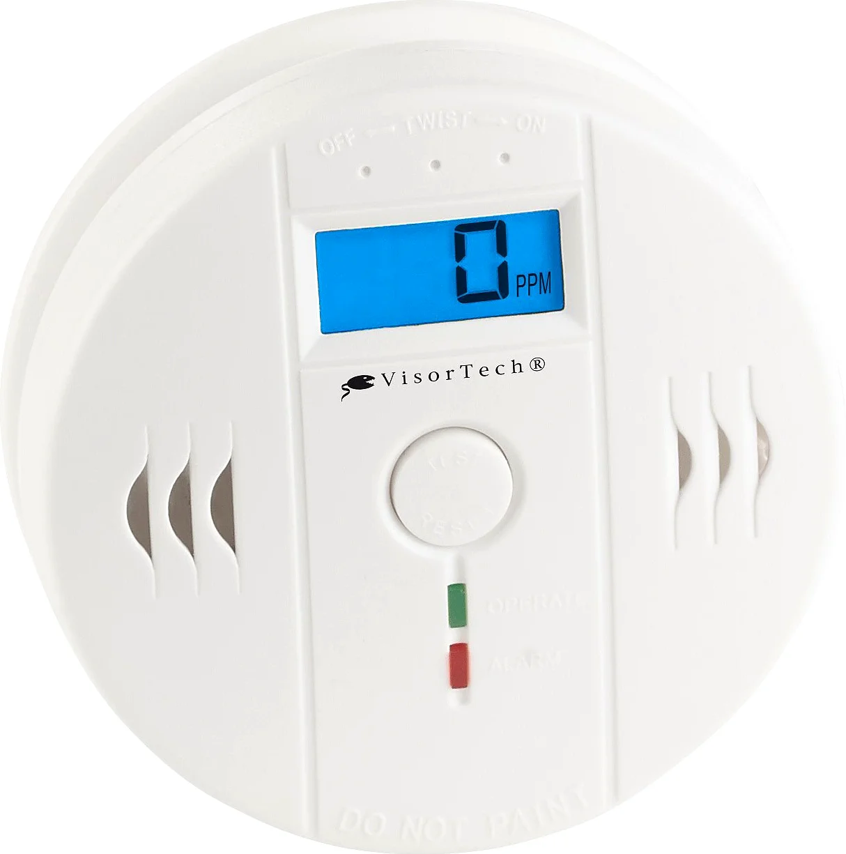 VisorTech rilevatori monossido carbonio: Digitale Rilevatore di monossido di carbonio, Set da 5, Display LCD, Allarme 85 dB (rilevatori digitali, rilevatore gas scarico, coltello)