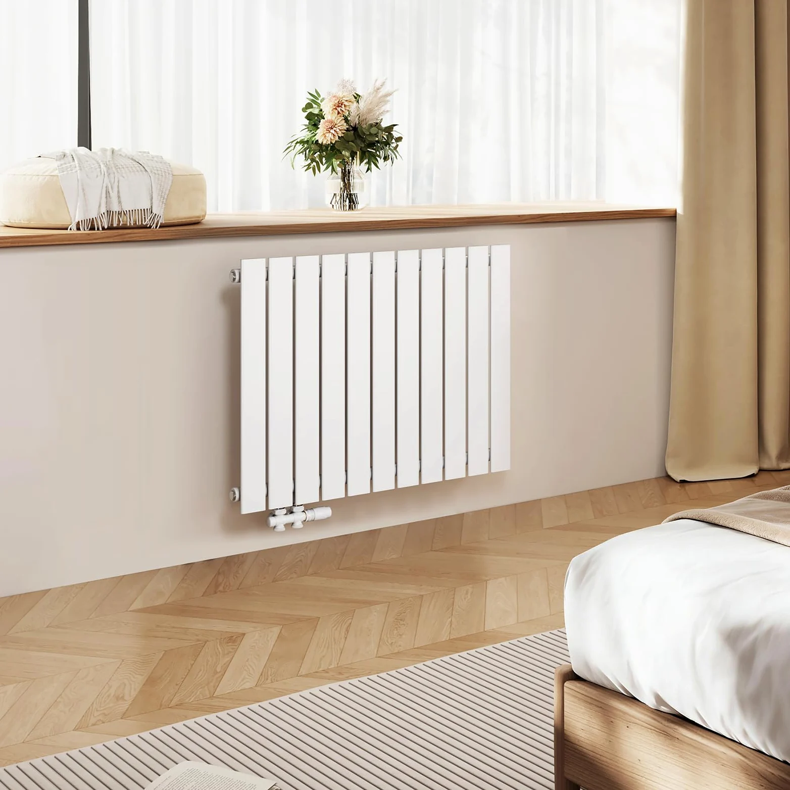 EMKE Radiatore Piatto, 63x85cm, Bianco,Singolo Strato
