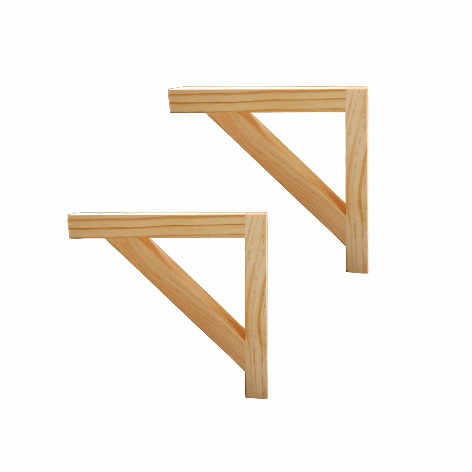 90 Gradi Supporti Angolo Staffe per Mensole,Legno Massiccio Mensola aTriangolo Staffa per Mobili,Decora la Cucina,Bagno,Diy Mensola Legno,con Viti,2 Pz (35cm/13.78in)