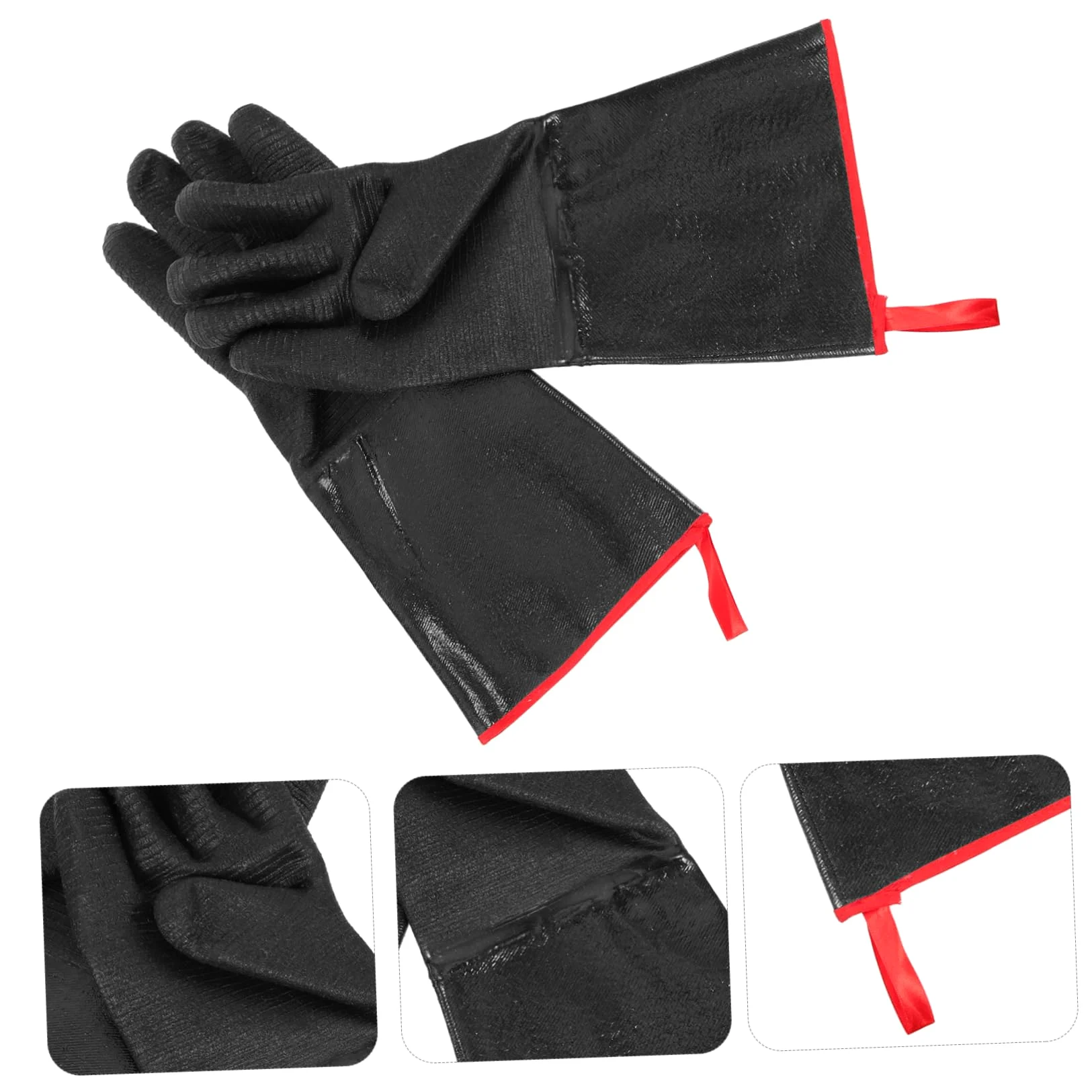 Guanti Termoresistenti Nero 1 Paio in Neoprene per Cucina e Fornello | Lavabili in Lavatrice, Resistenza al Taglio e Antiscivolo, Adatti a Impieghi Domestici