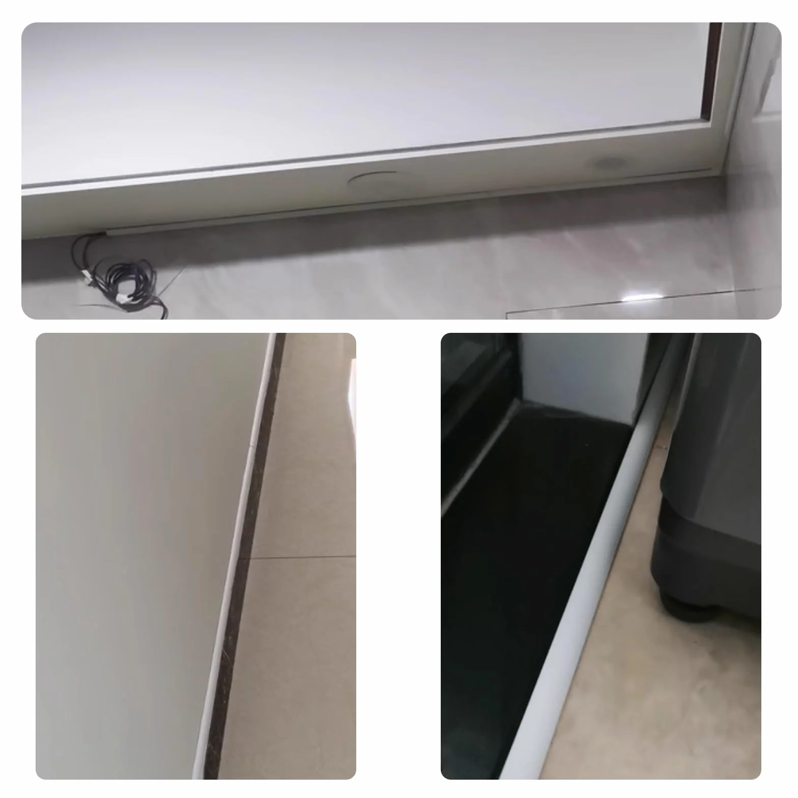 Passacavi Pavimento Angolare 100 cm, Canalina Passacavi Muro, Nascondicavo PVC Autoadesivo Marrone 32mm
