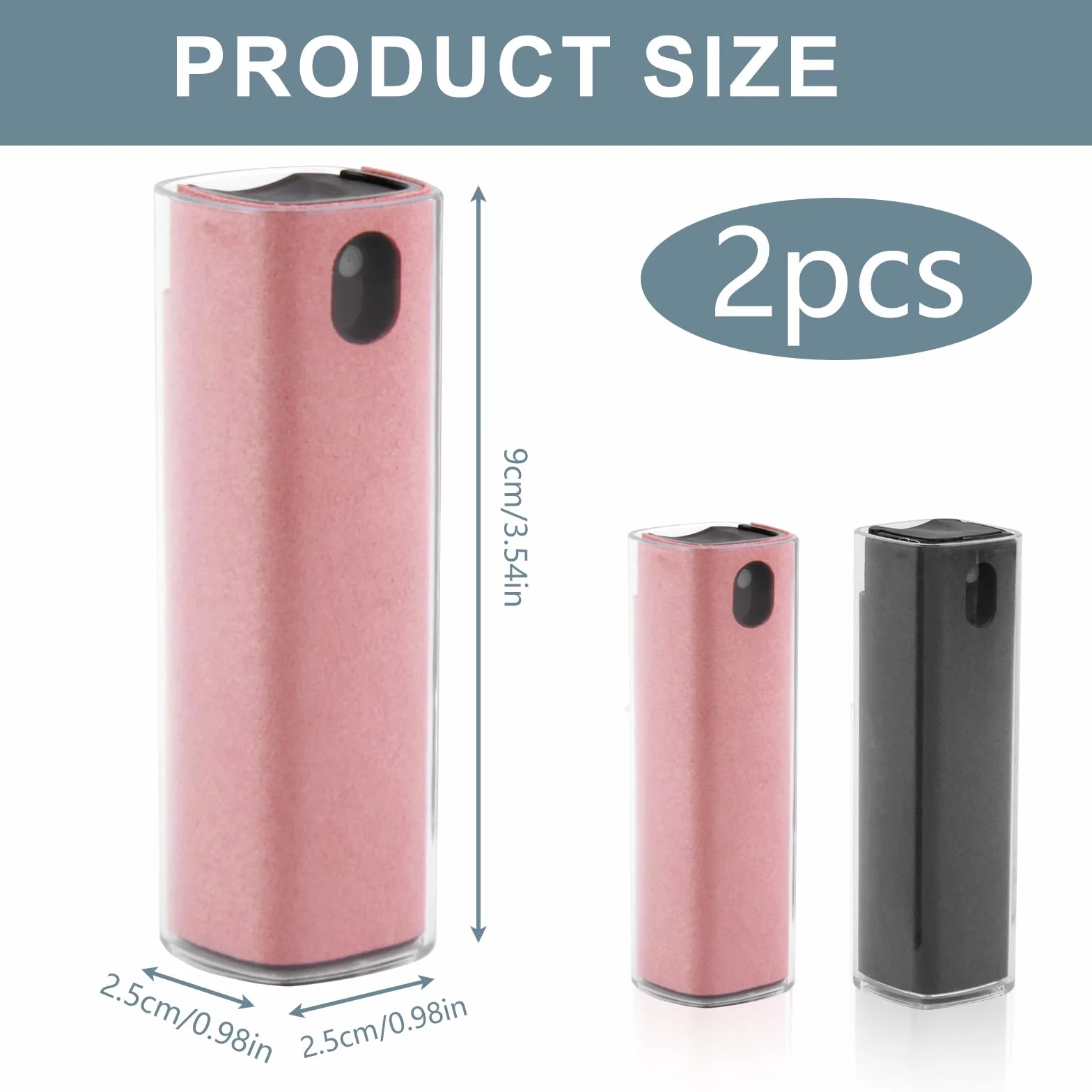 2 PCS Pulitori per Schermo 3 in 1, Spray Pulizia Schermo con Panno in Microfibra, Schermo Spray Detergente Portatile e Facile da Usareper TV Smartphone Tablet PC Laptop e Monitor Auto